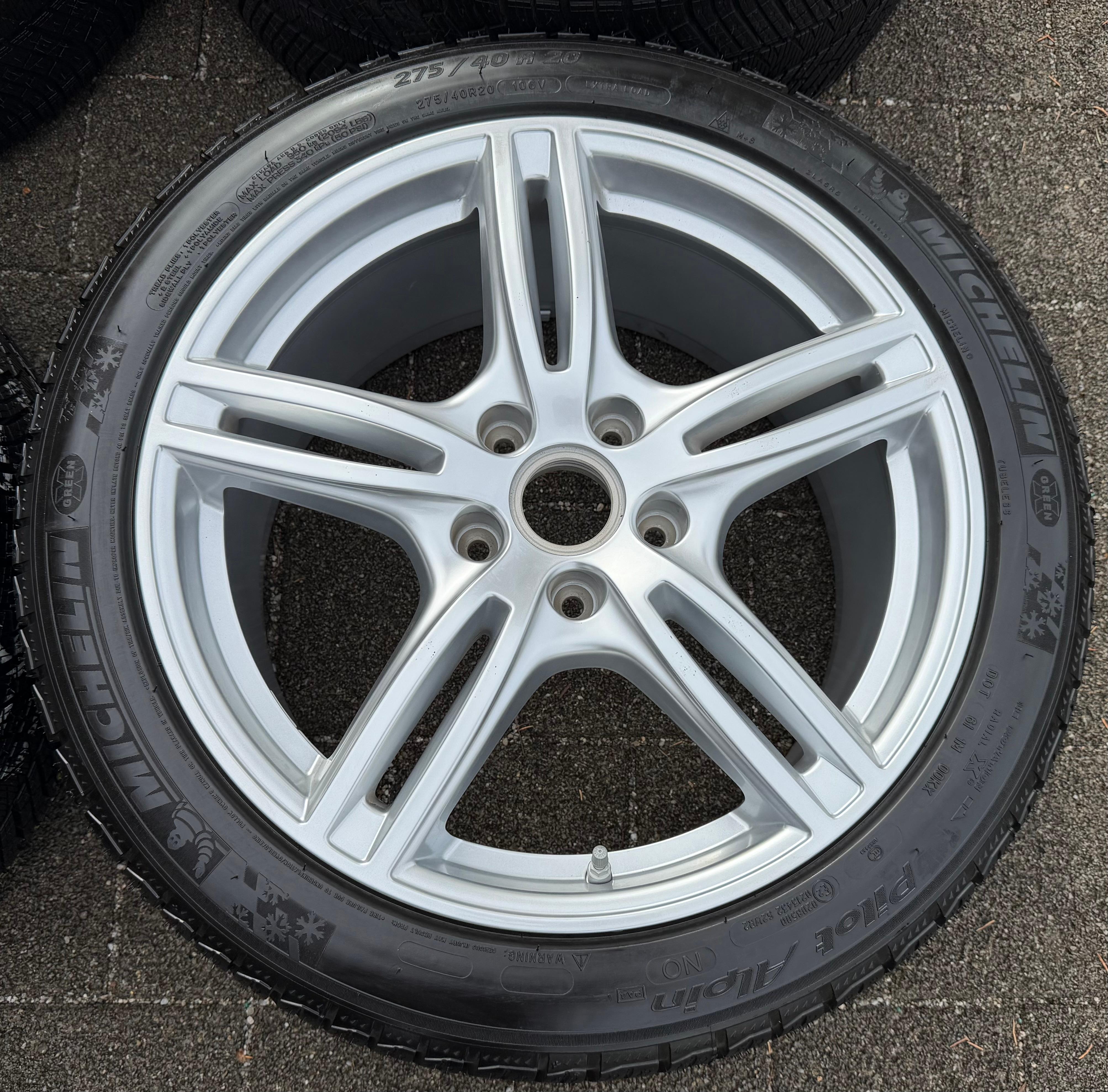 4 ruedas de invierno de aluminio originales de 20" para Porsche Panamera 971 971698025B 971698025C Michelin RDKS
