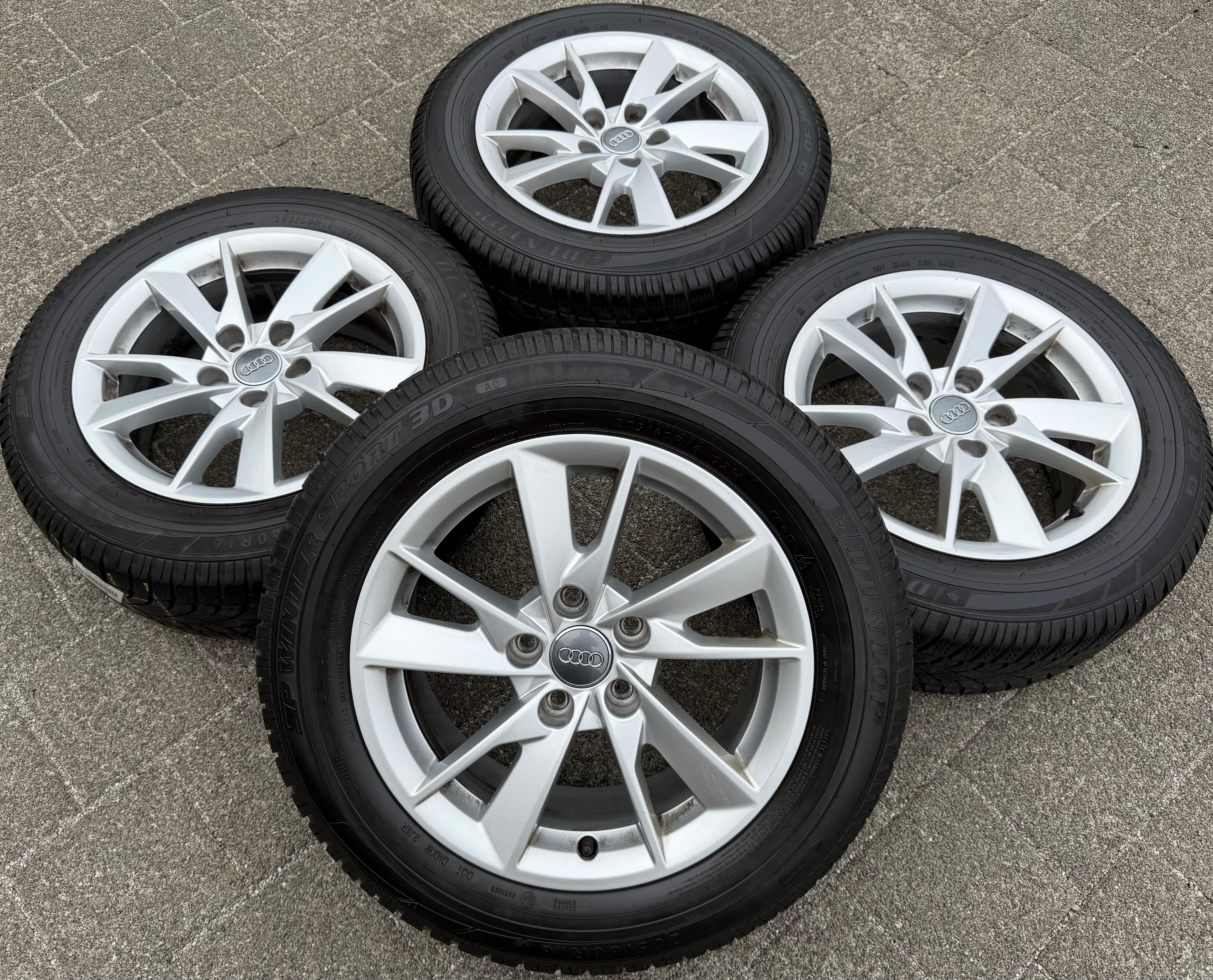 4 Original Alu Winterräder Audi A4 8W B9 8W0601025A 205/60R16 92H Dunlop