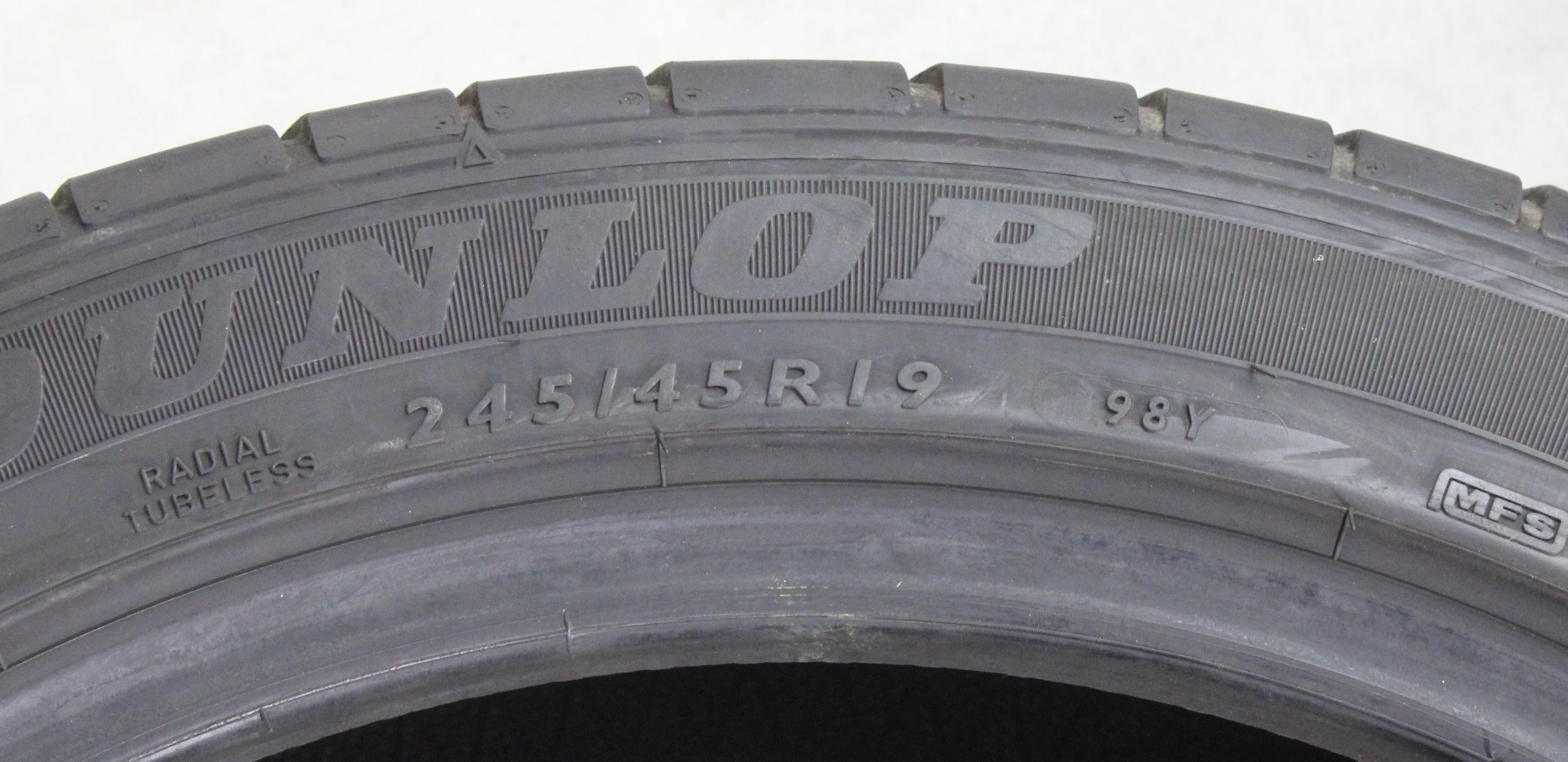 2 neumáticos de verano Dunlop SP Sport Maxx GT DSST Runflat 245/45R19 98Y, 5 mm, 2012 *
