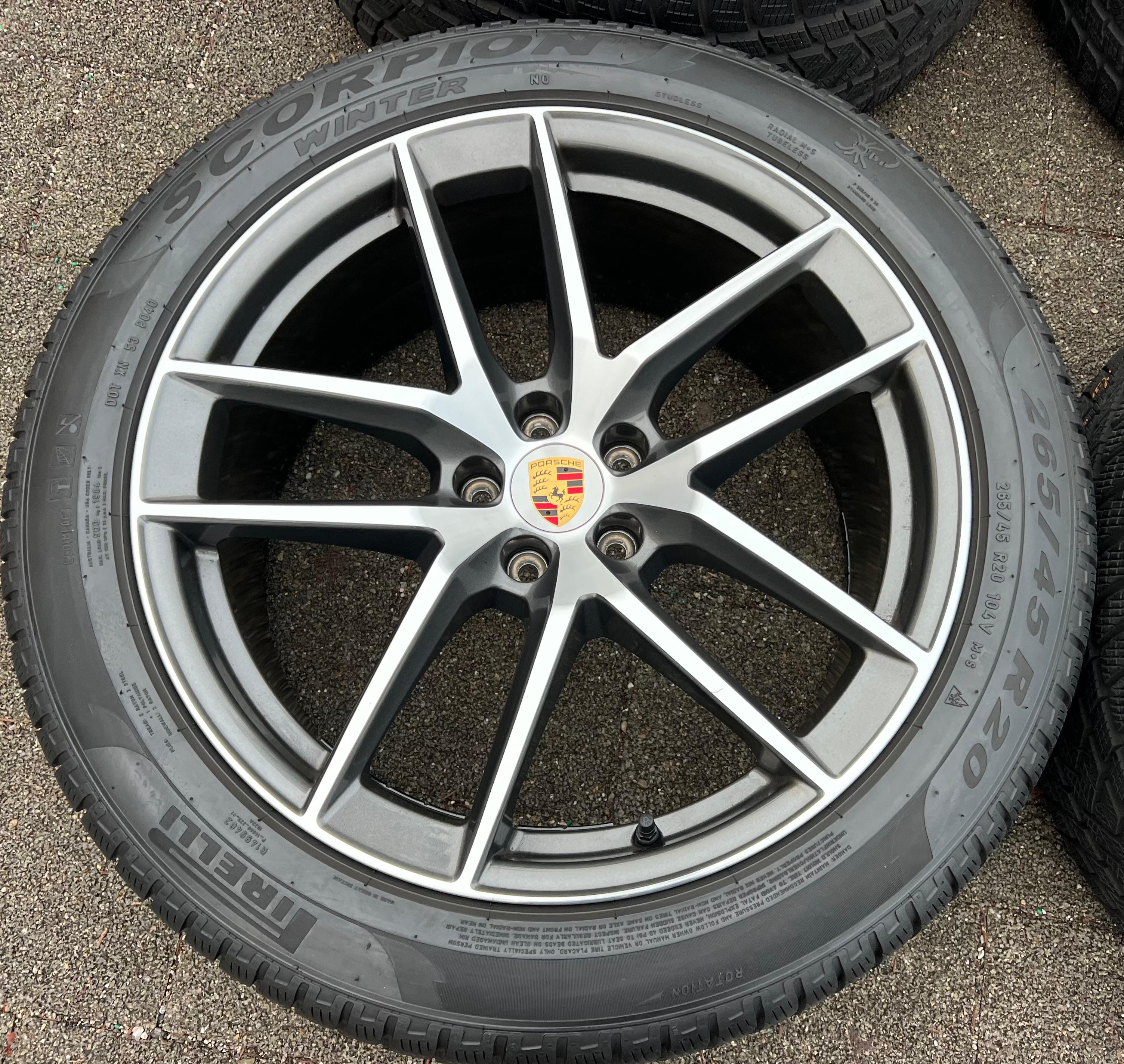 4 ORIGINAL 20" ALU WINTERRÄDER PORSCHE MACAN 265/45R20 104V 295/40R20 106V RDKS