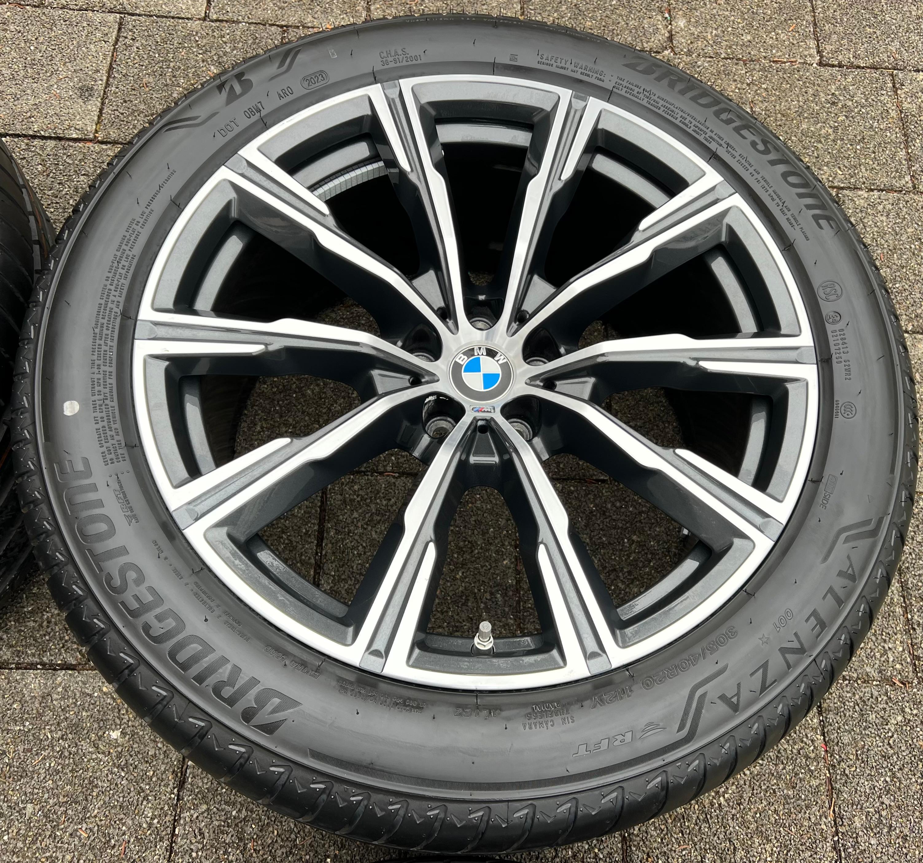 4 ORIGINAL 20" ALU SOMMERRÄDER BMW X5 G05 X6 G06 STYLING M740 275/45R20 110Y 305/40R20 112Y
