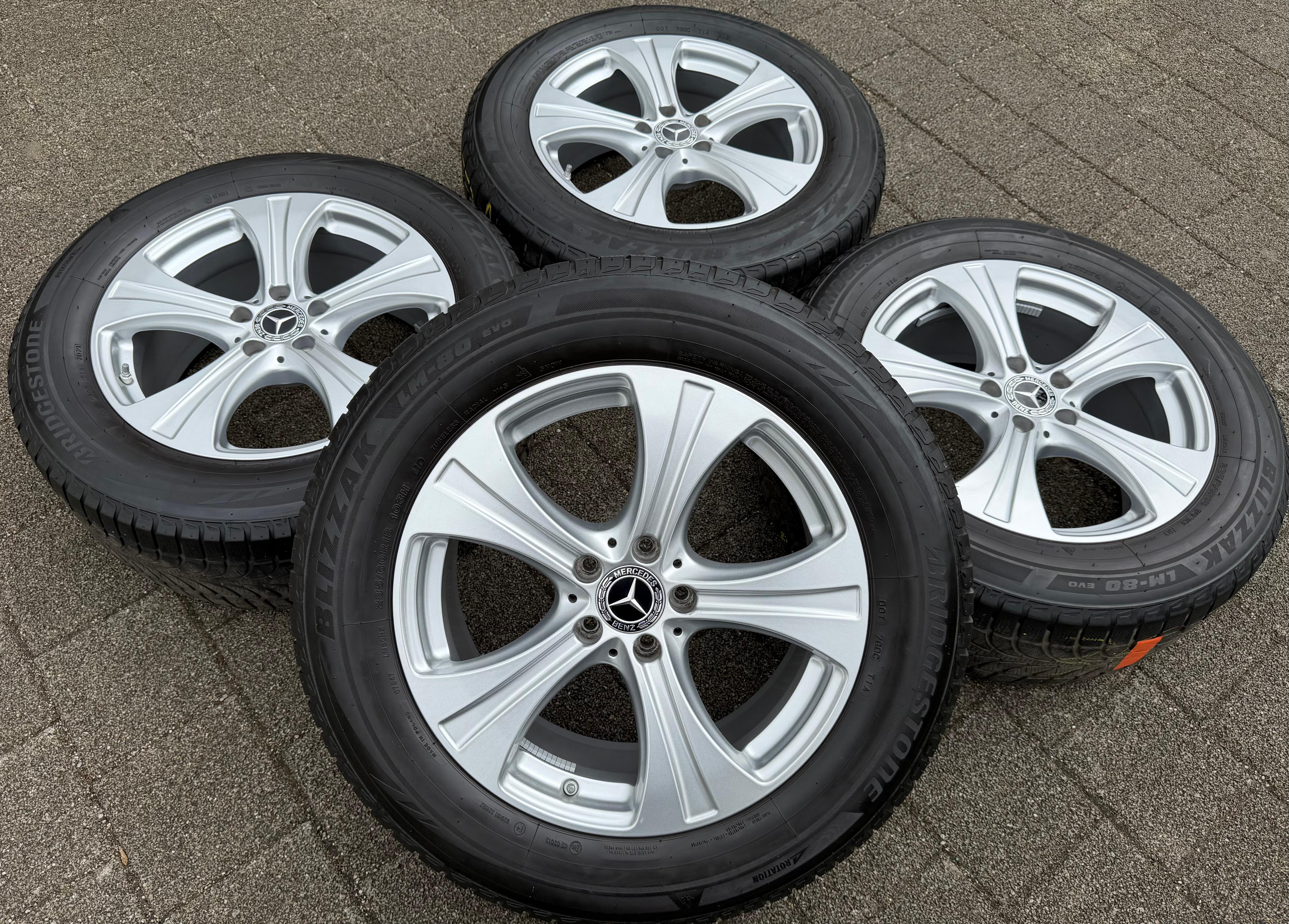 4 llantas de aleación originales de 18" para Mercedes GLC 253 X204 W253 A2534010800 con sistema de control de presión de neumáticos (TPMS)