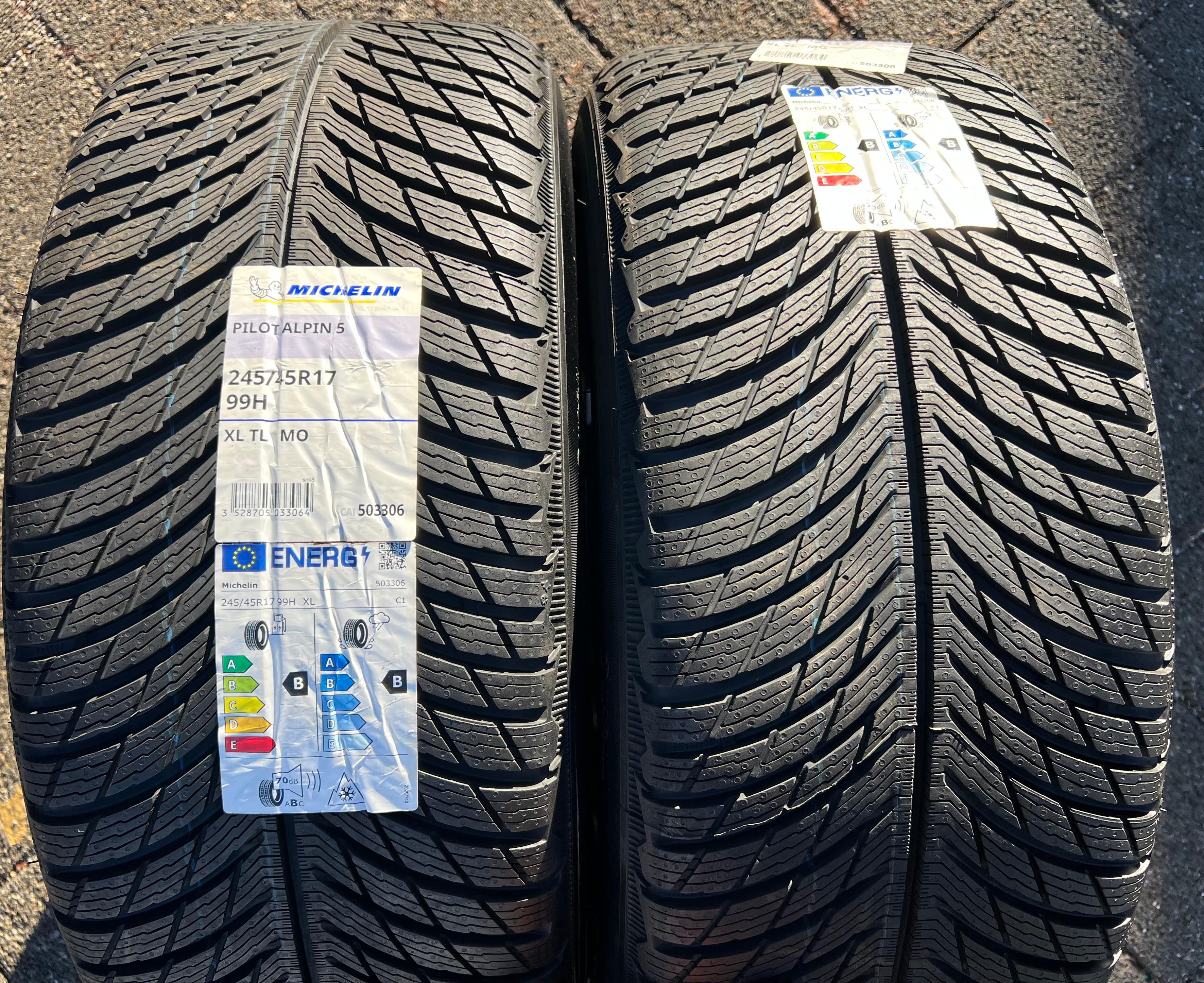 2 x 245/45R17 99H Winterreifen Michelin Pilot Alpin 5 MO NEU 2022