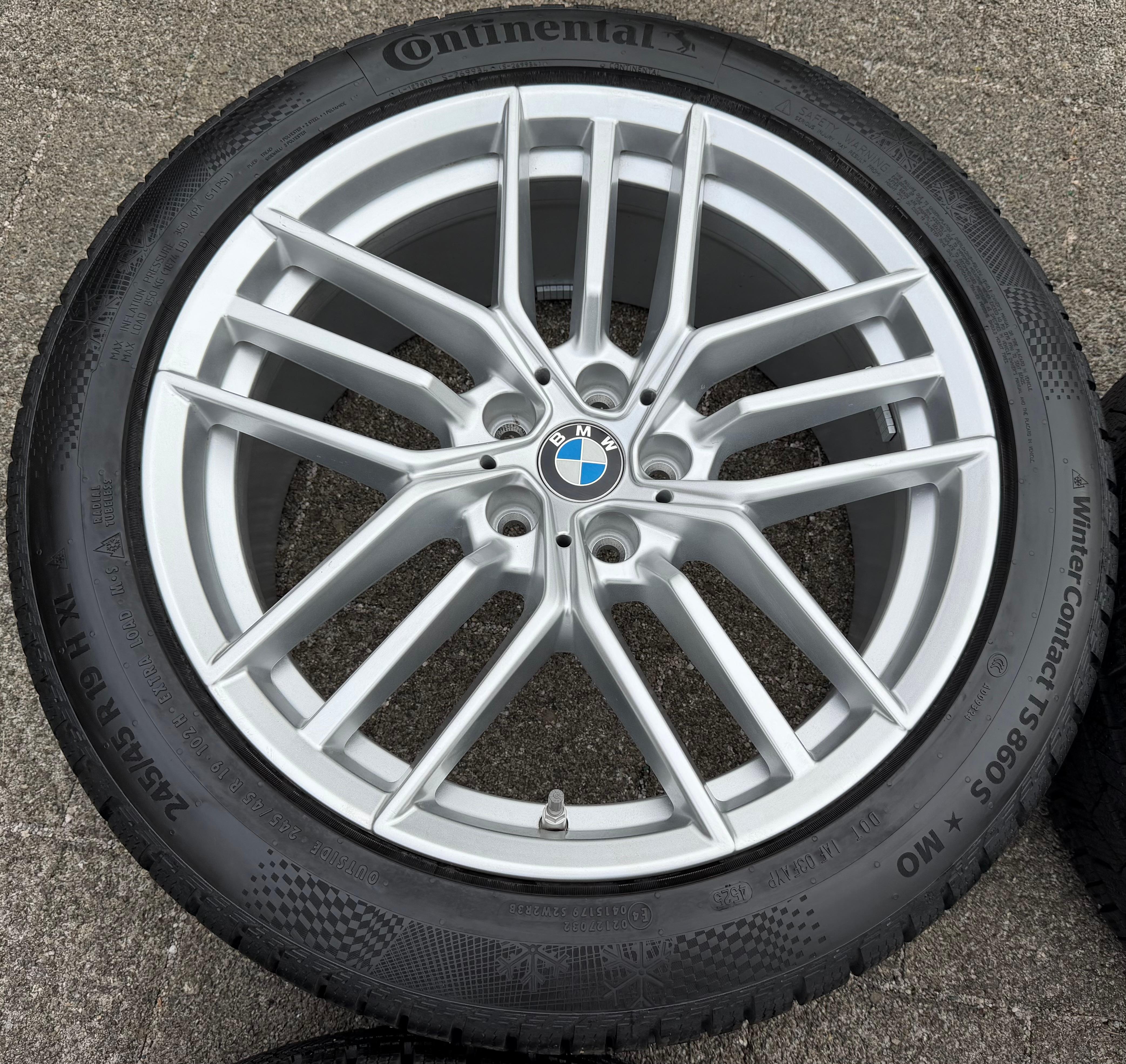 4 LLANTAS DE ALEACIÓN ORIGINALES DE 19" PARA INVIERNO BMW SERIE 5 i5 G60 G61 STYLING 933 CONTI 2025