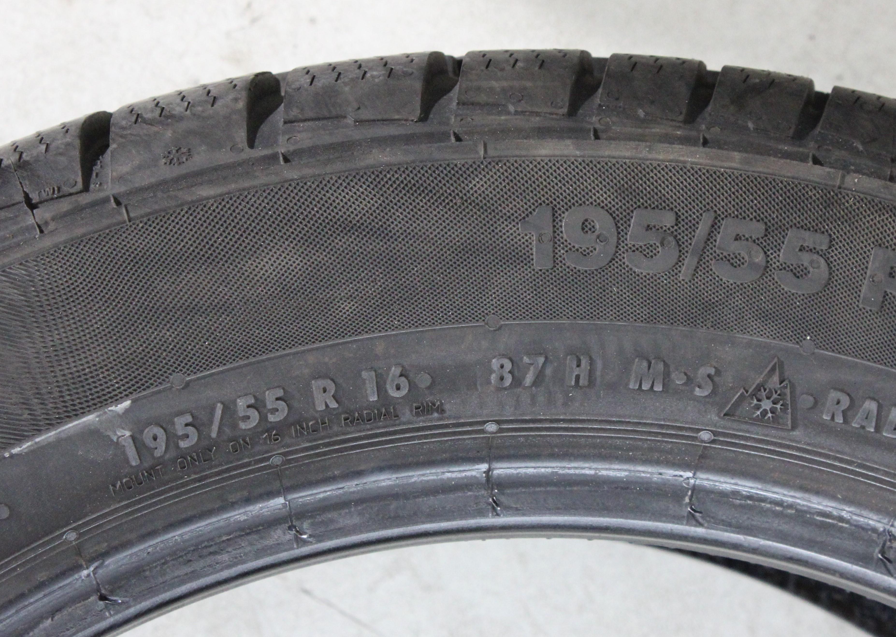 2 x 195/55R16 87H neumáticos de invierno Continental Winter Contact TS830P 6-6,5 mm 2016 *