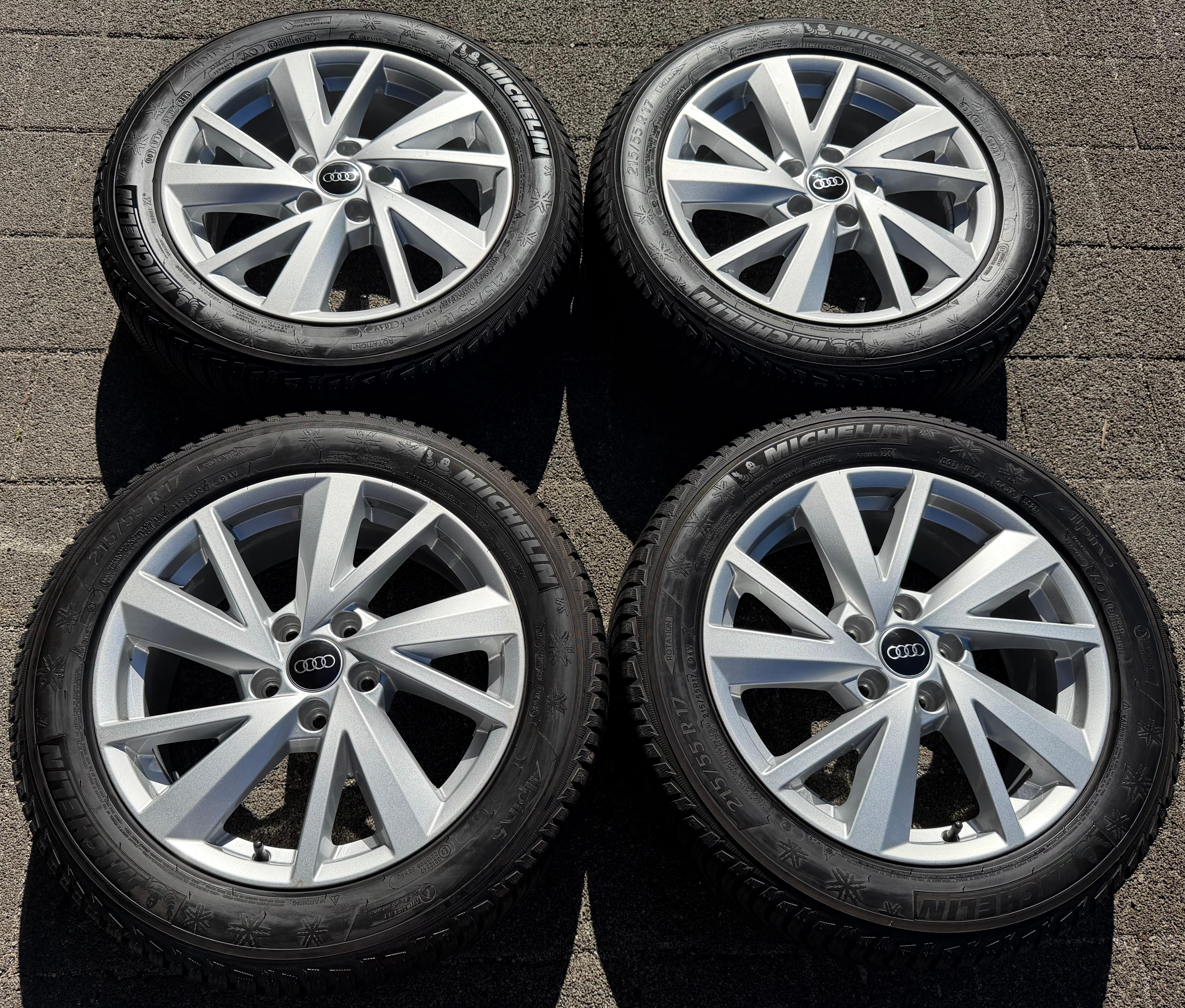 4 Original 17" Alu Winterräder Audi Q2 GA 215/55R17 94V Michelin 8MM 2023