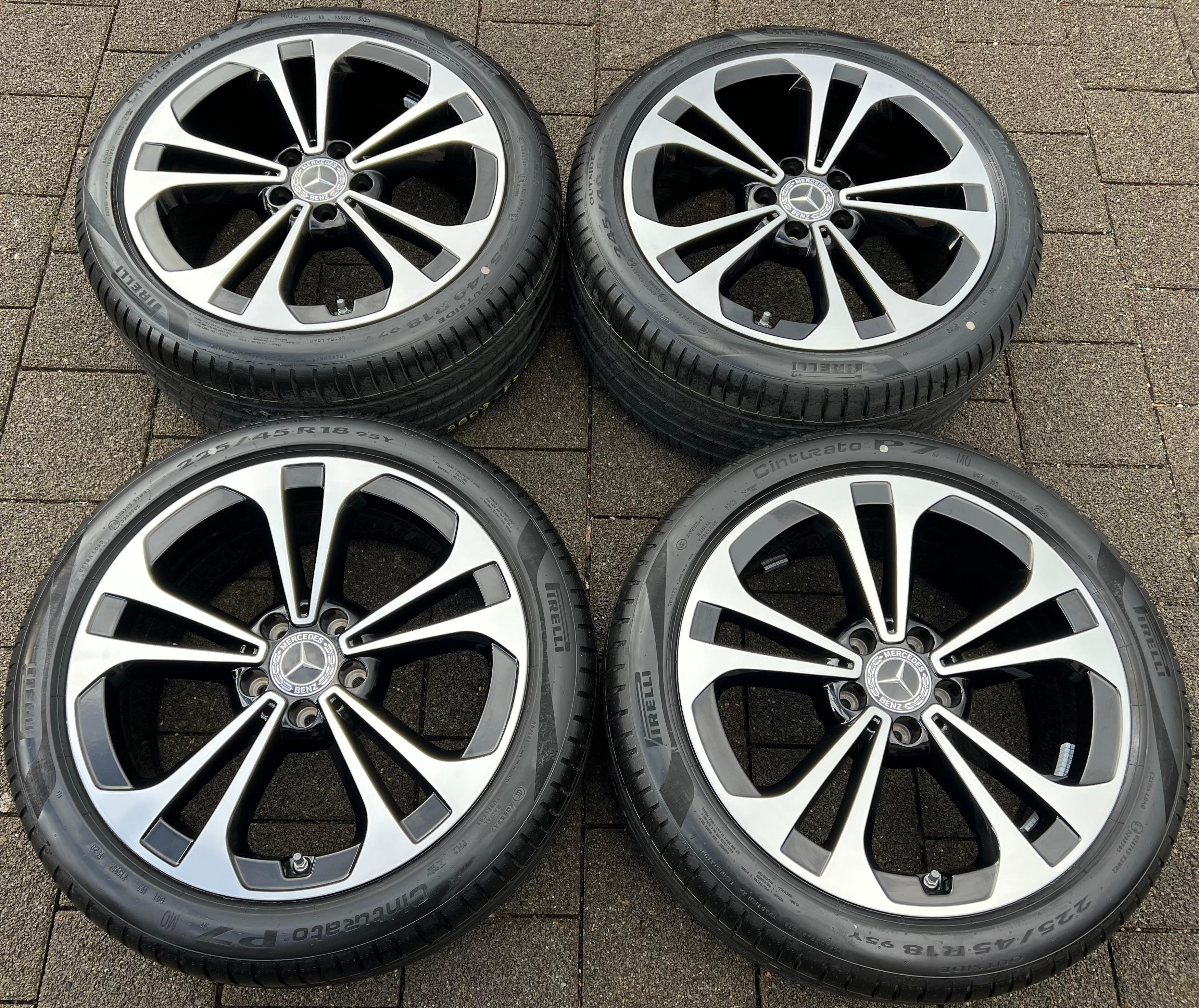 4 ORIGINELE 18" ALUMINIUM ZOMERWIELEN MERCEDES C-KLASSE W206 RDKS NIEUW GRATIS VERZENDING