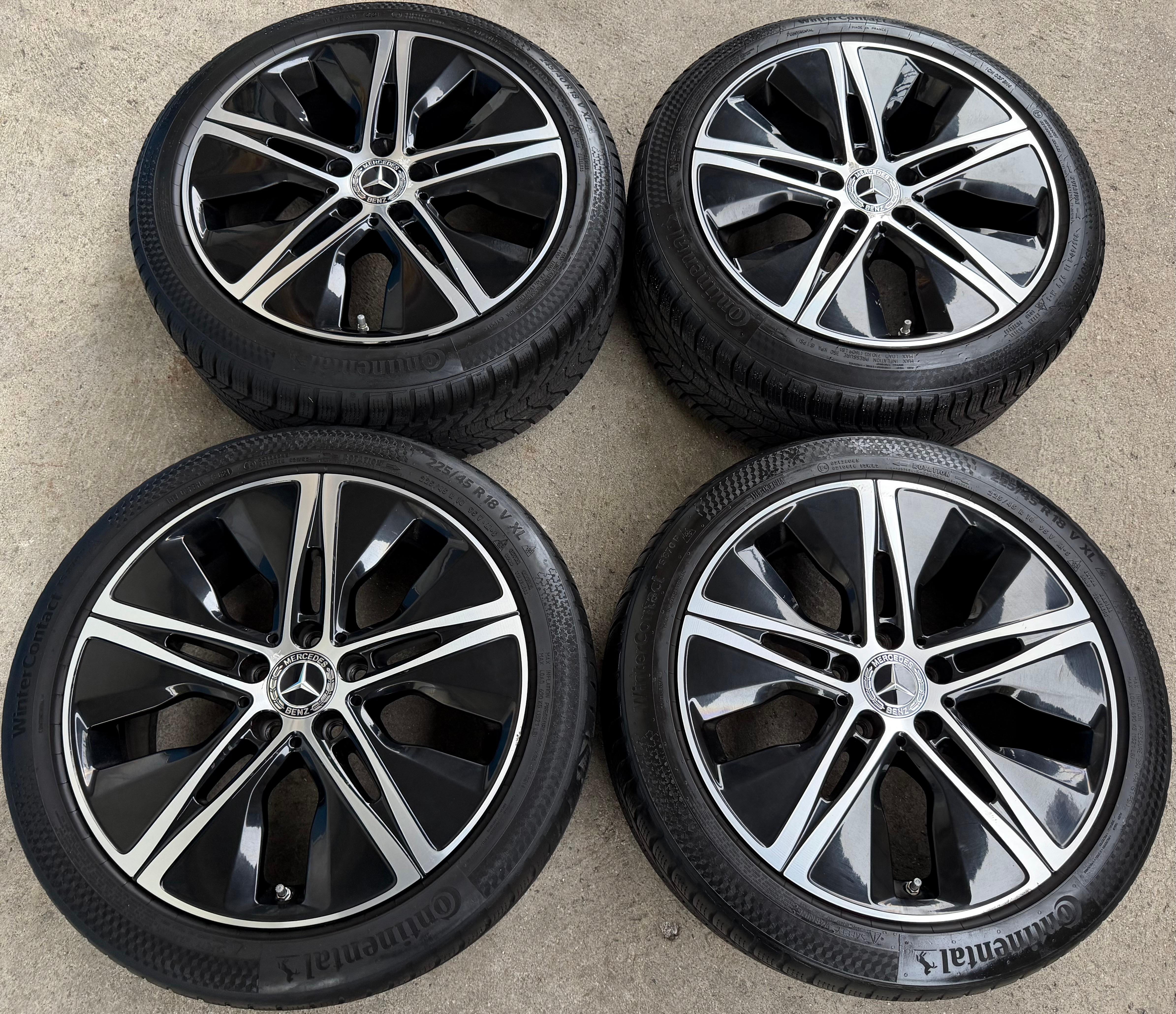 4 ORIGINAL 18" ALUFELGEN MERCEDES C-KLASSE W205 A2054018200 A2054018300 RDKS