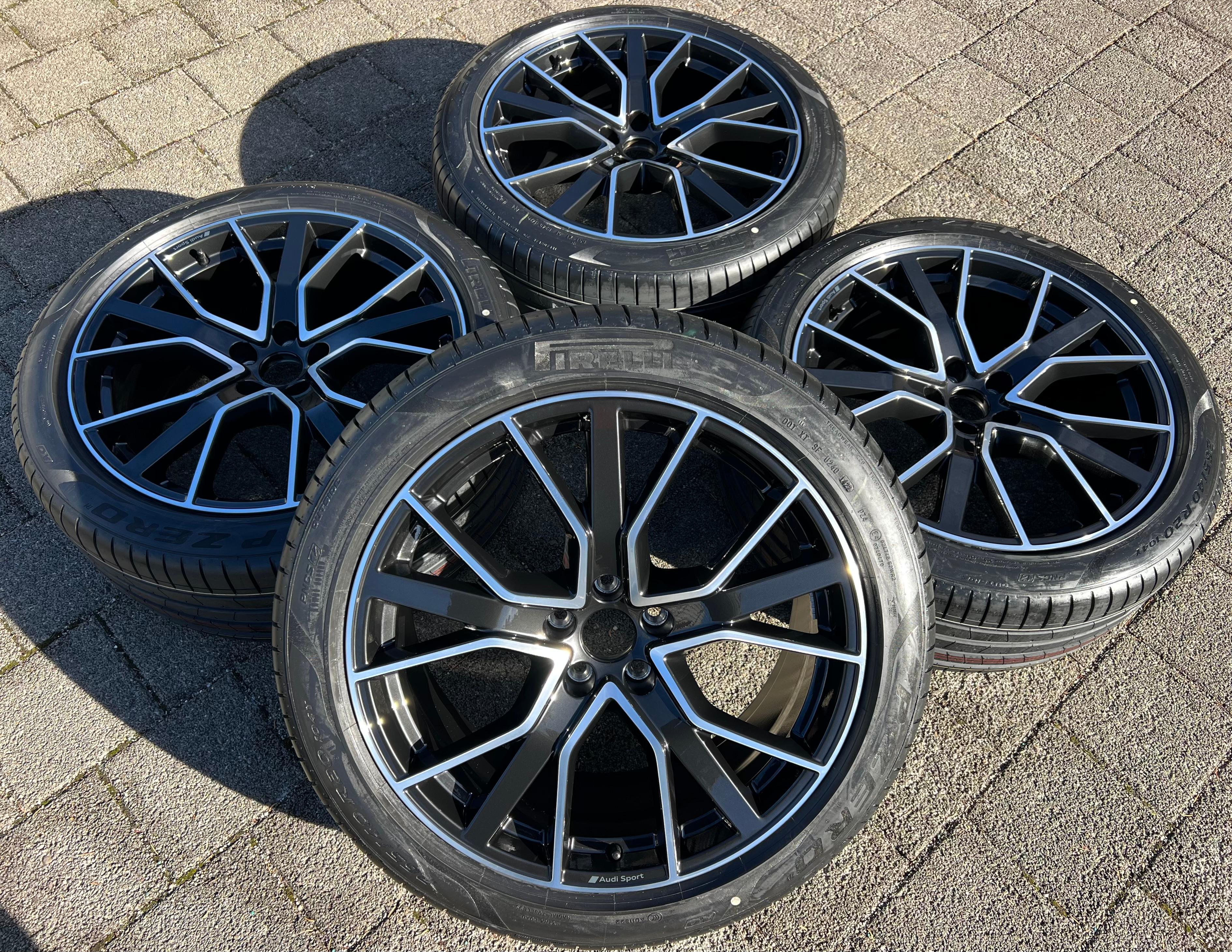 4 ORIGINELE 20" ALU ZOMERWIELEN AUDI A8 4N 4N0601025AA 265/40R20 104Y PIRELLI NIEUW