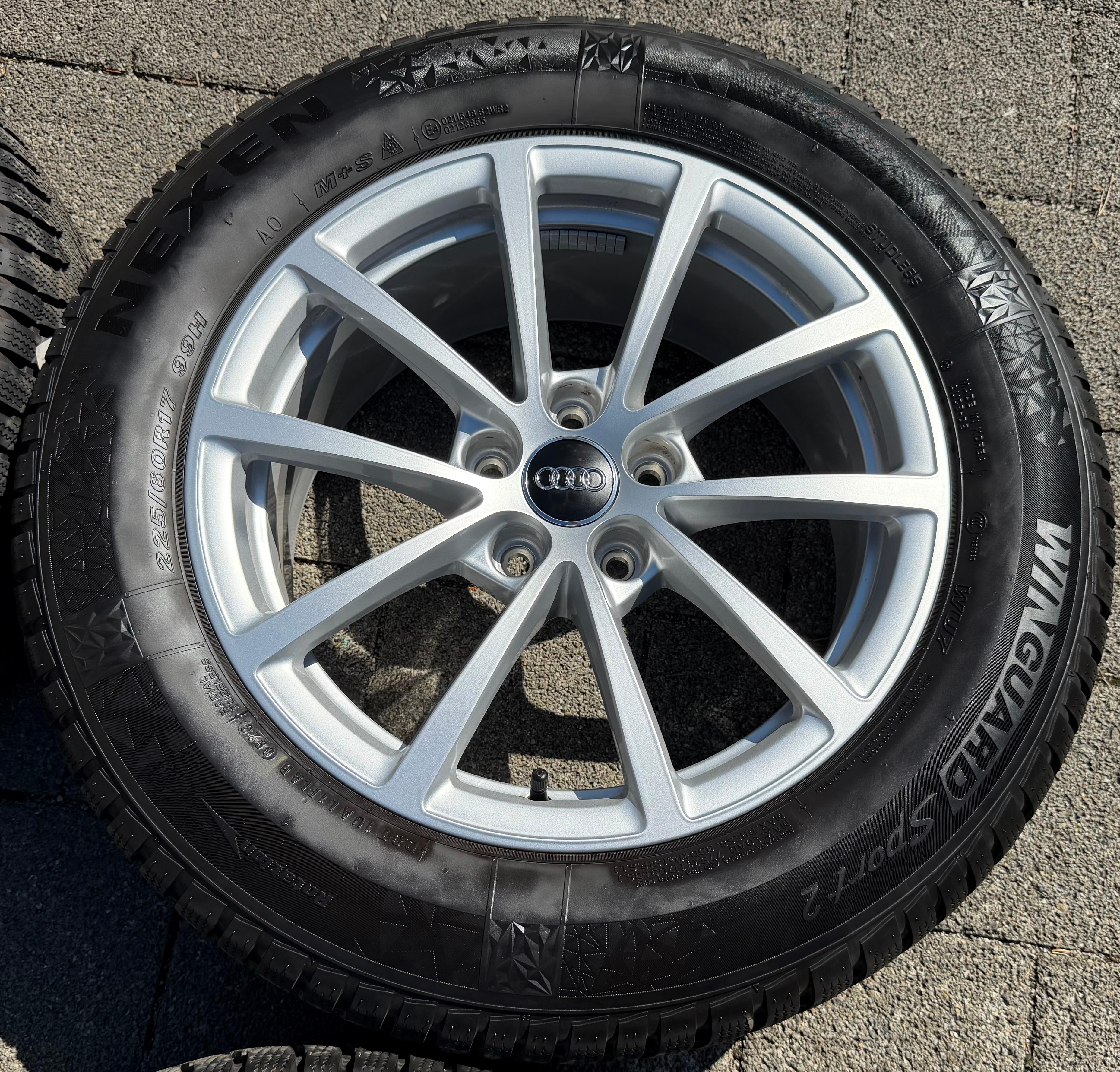 4 ruedas de invierno de aleación originales de 17" para Audi A6 4K C8 F2 225/60R17 99H 4K0601025 NEXEN