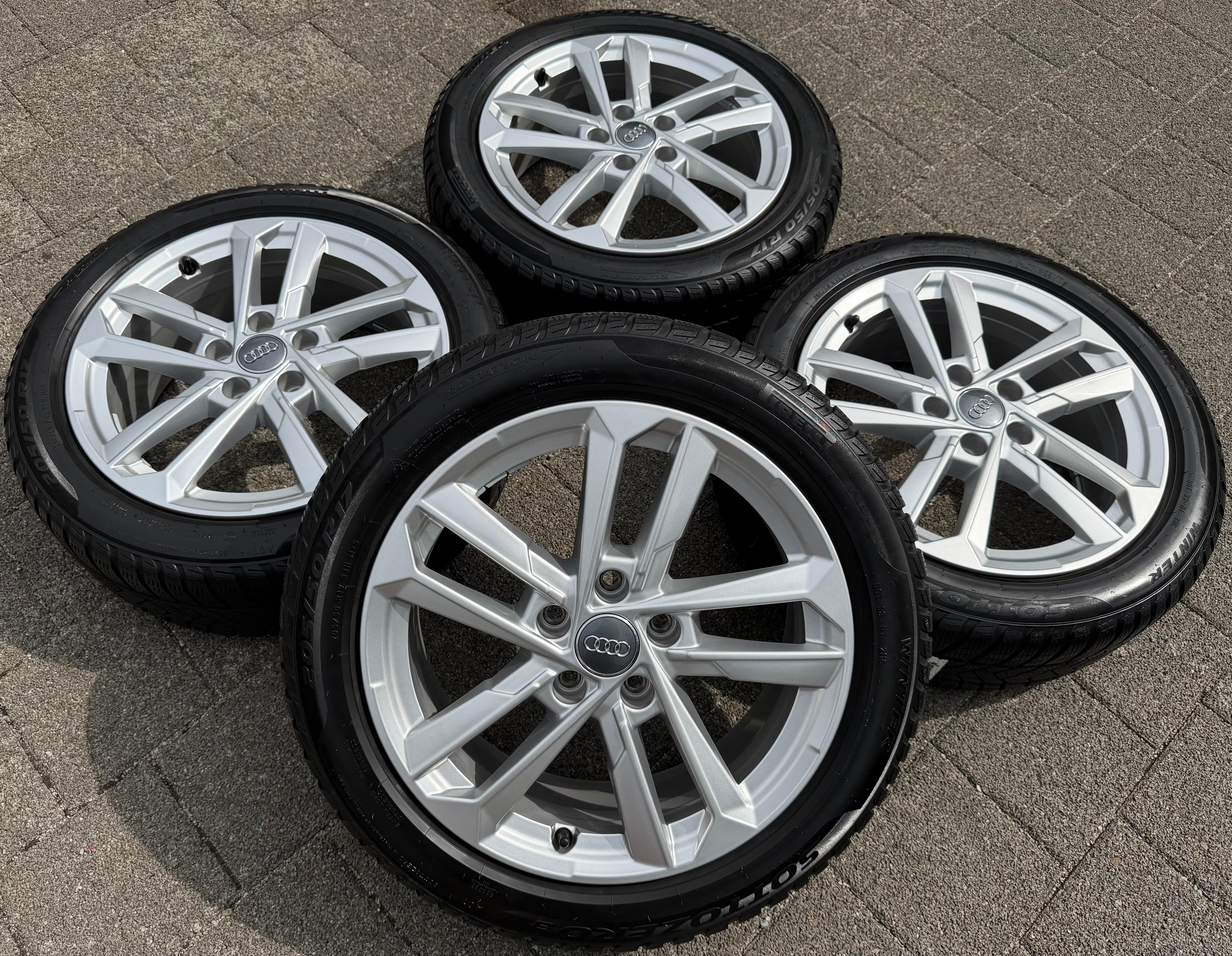 4 Original 17" Alu Winterräder Audi A3 S3 8V 8Y0601025L 205/50R17 93H Pirelli