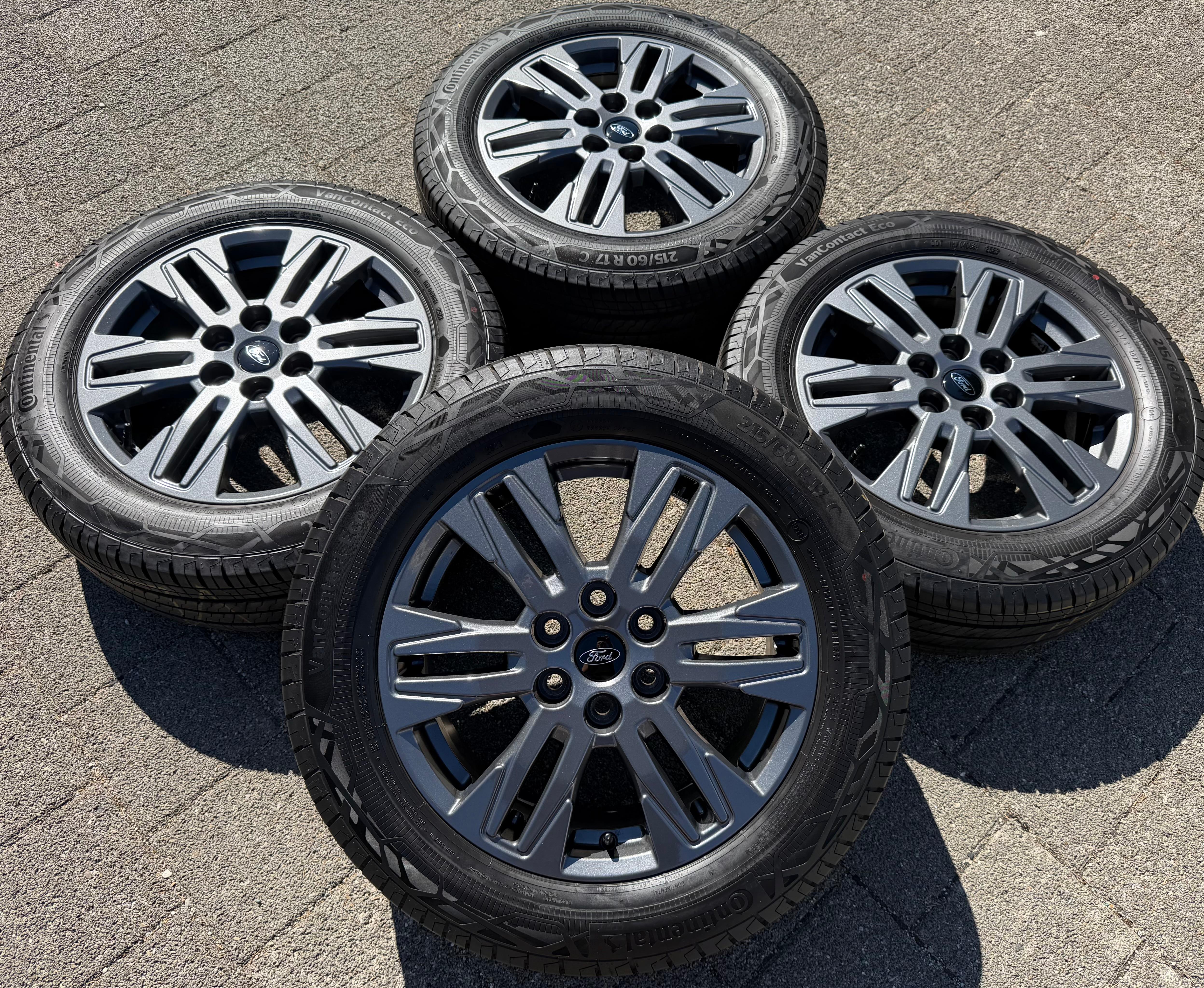 4 Original 17" Alu Sommerräder Ford Transit Tourneo Custom NXN 2023 Continental PZ31-FA RDKS
