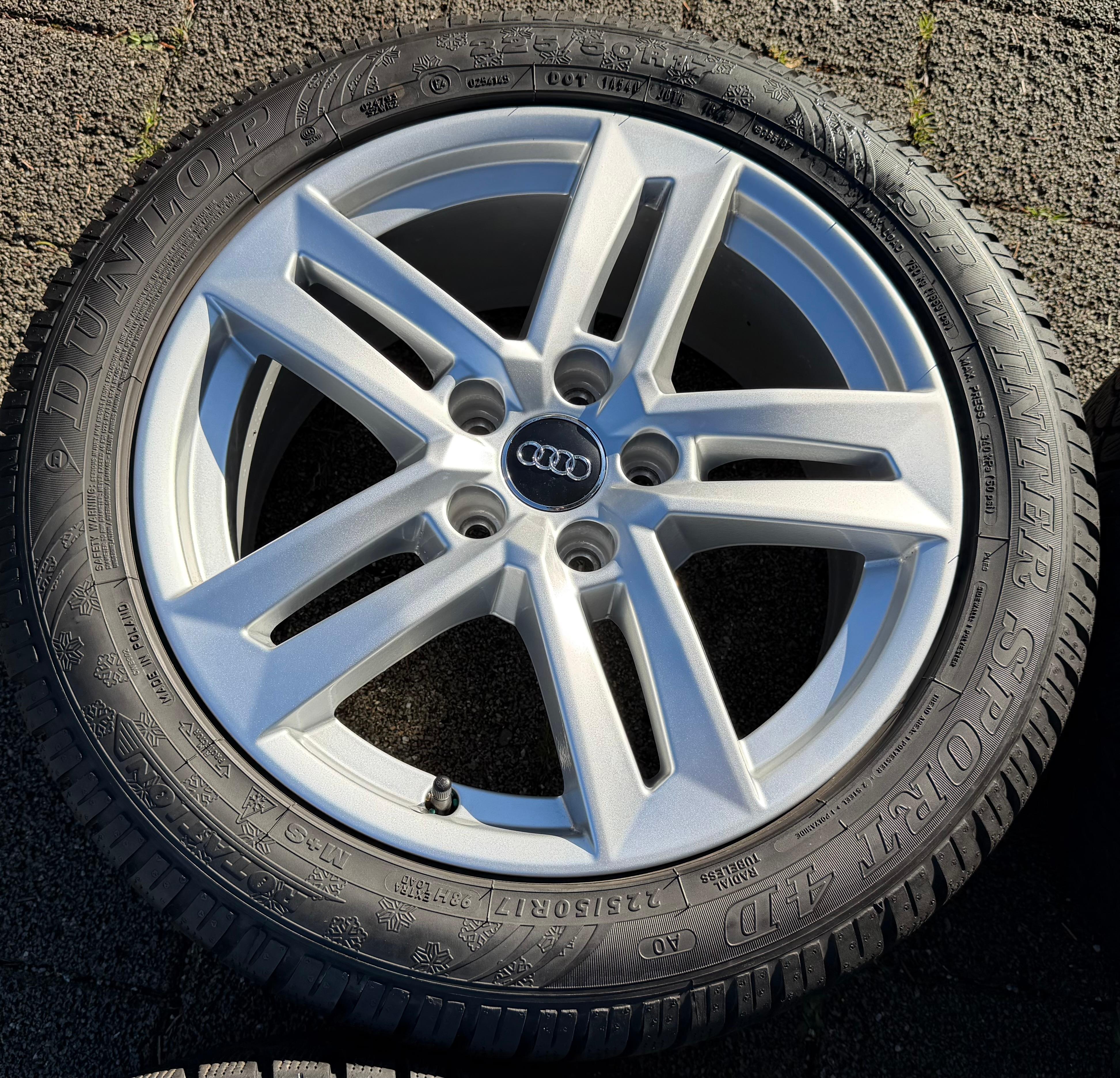 4 Original 17" Alu Winterräder Audi A4 B9 8W 8W0601025P 225/50R17 98H Dunlop 2024