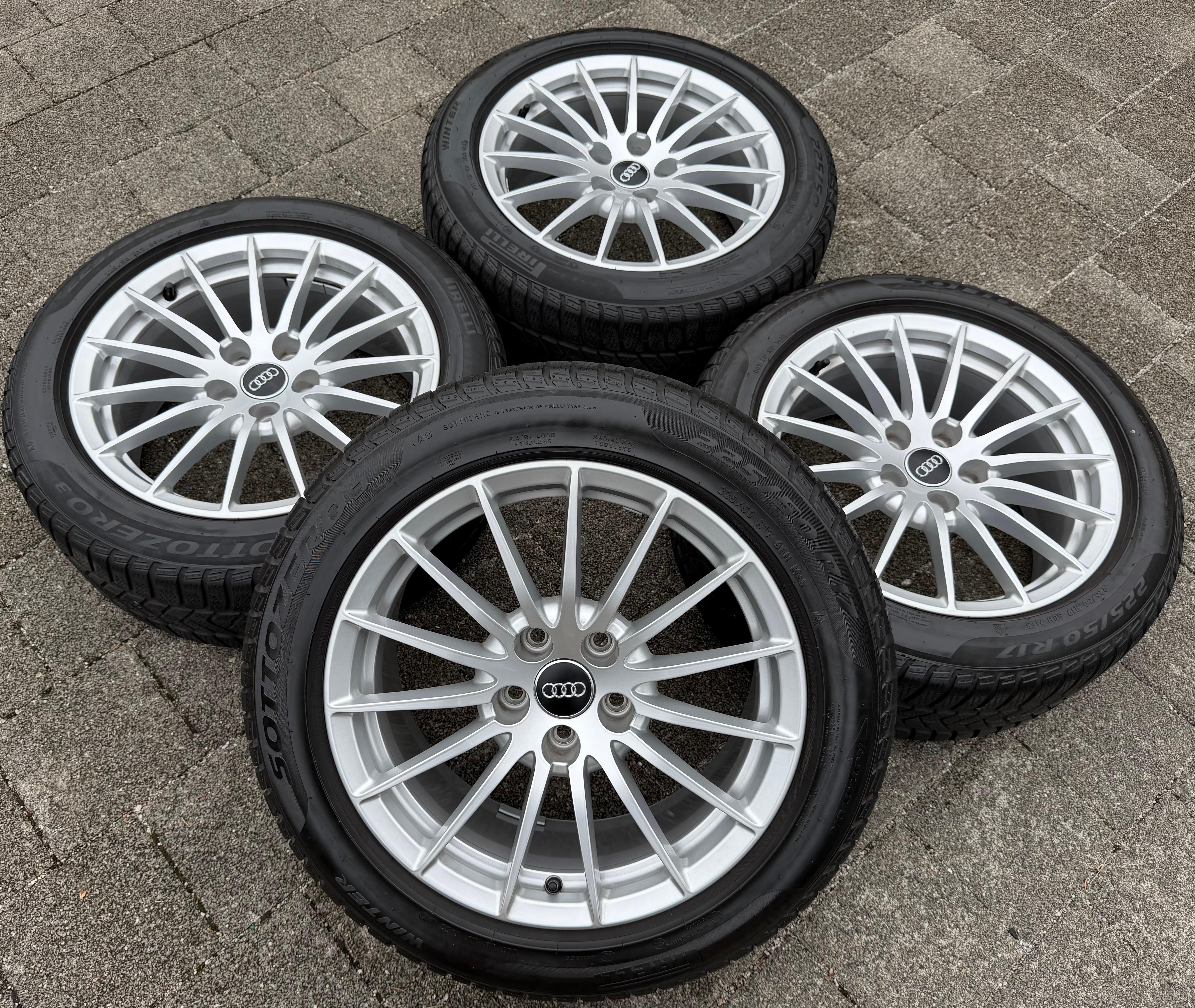4 roues hiver complètes en aluminium d’origine 17" Audi A5 F5 8W 225/50R17 98H 8W0601025AE Pirelli