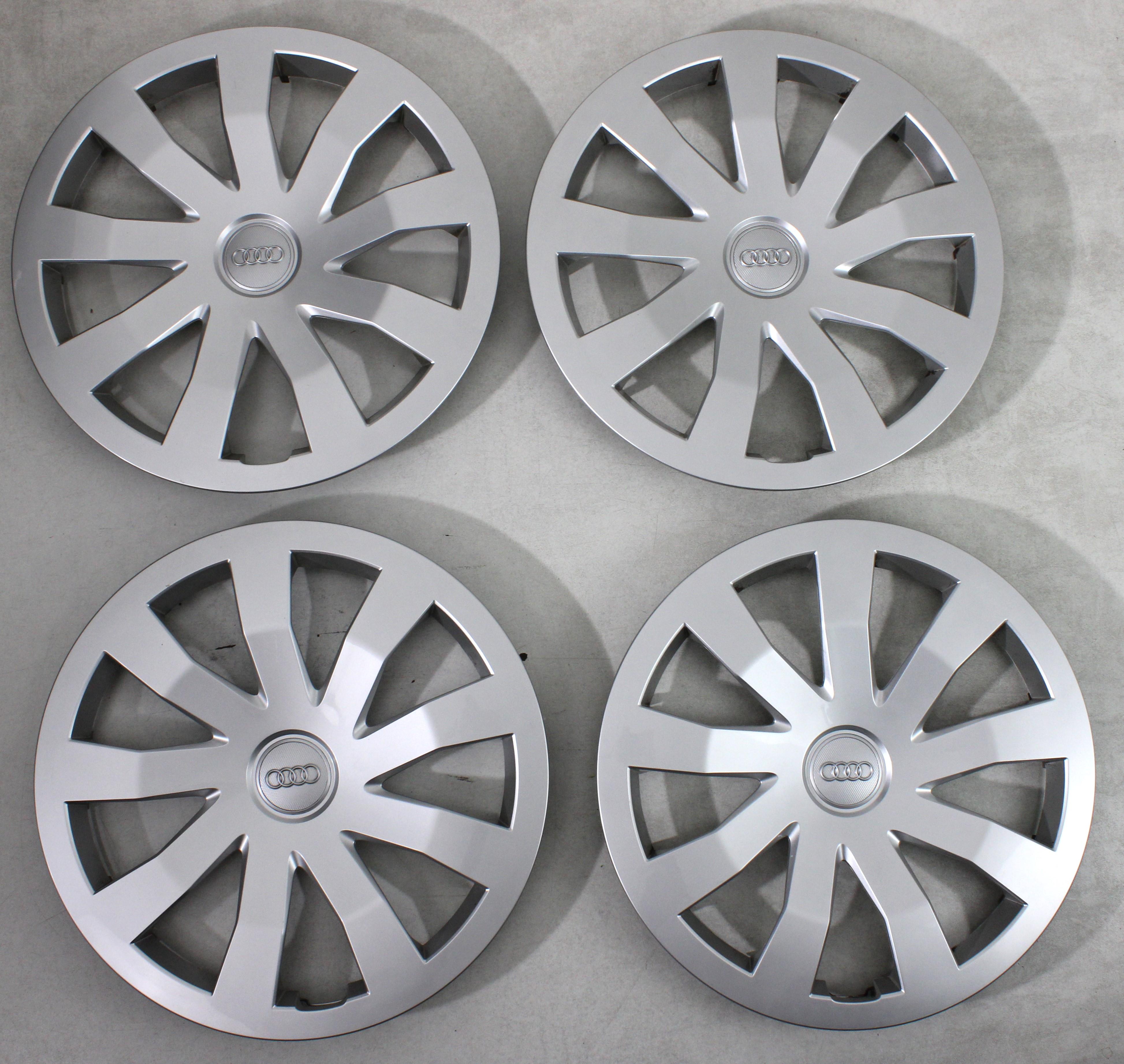 4 TAPACUBOS EMBELLECEDORES DE RUEDA ORIGINALES DE 15" AUDI A1 GB 82A601147 15 PULGADAS