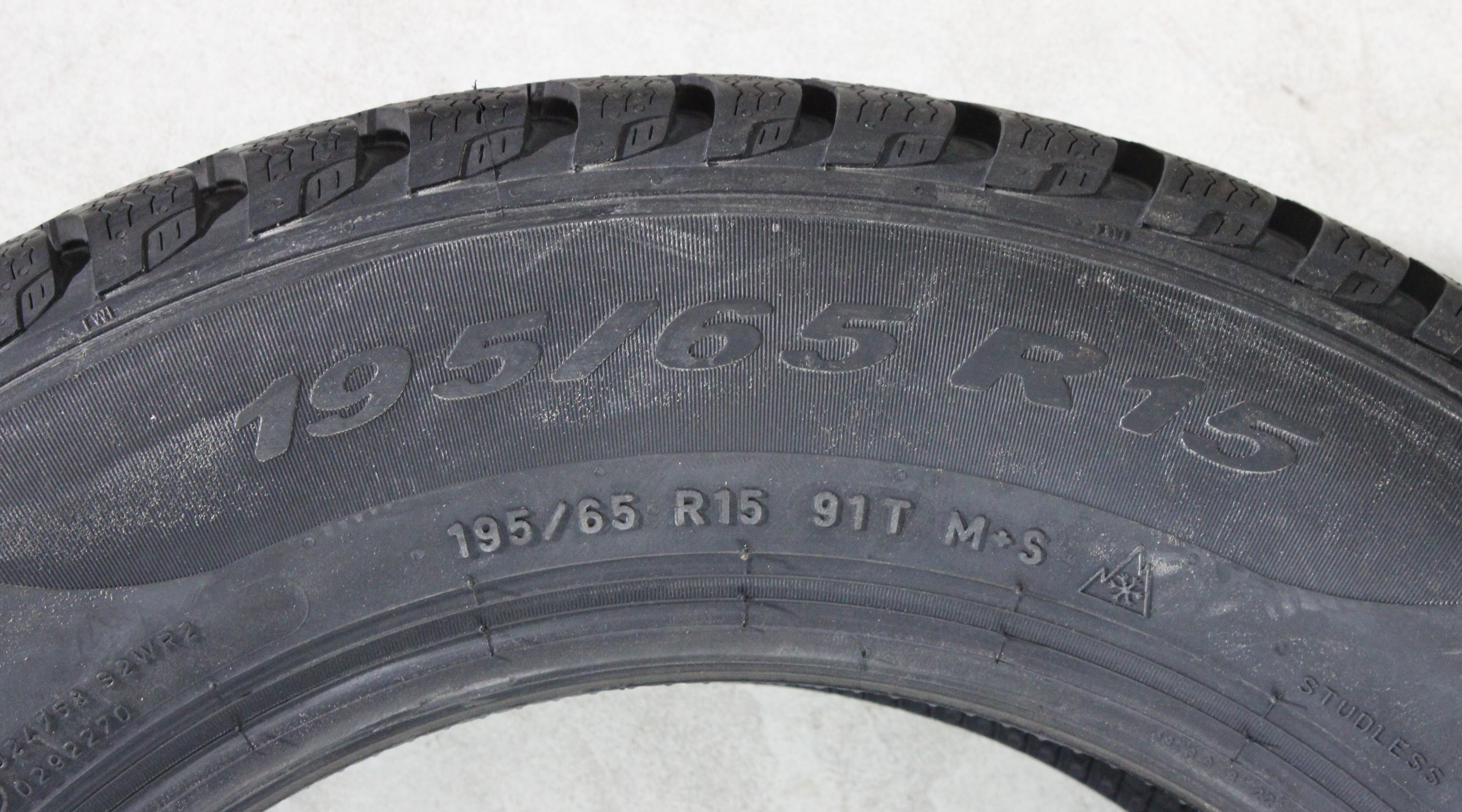 1 x 195/65R15 91T pneu hiver Pirelli Winter Cinturato 2020