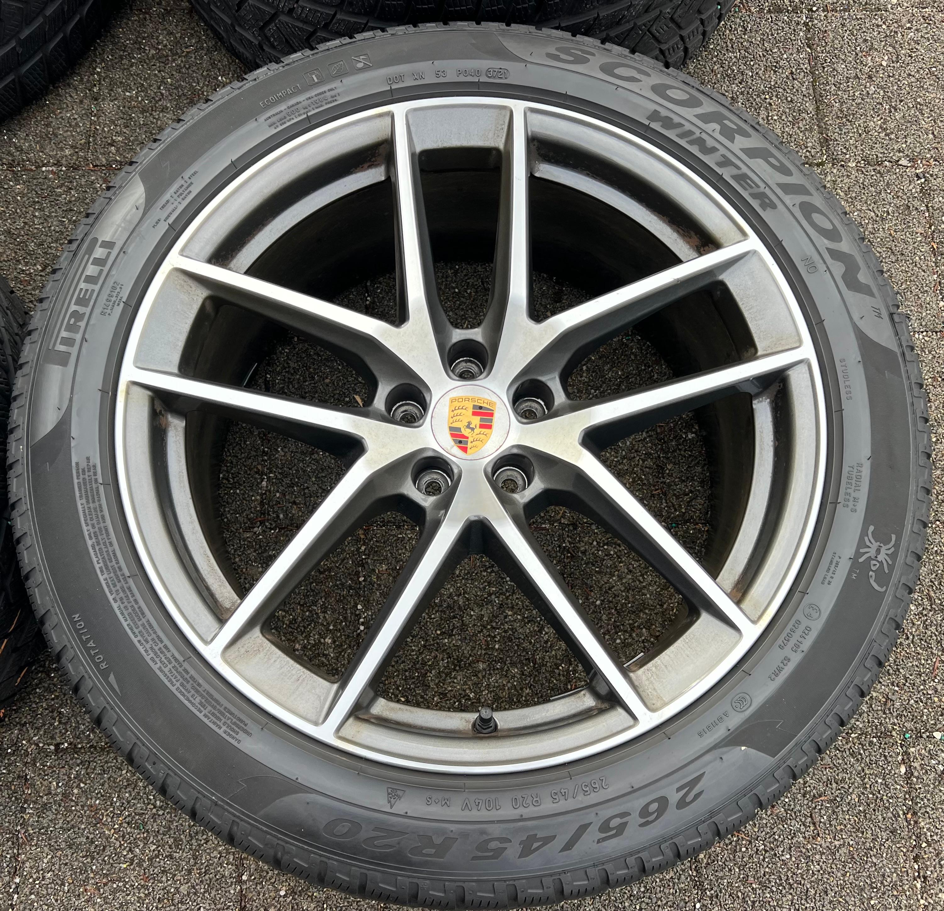 4 ORIGINAL 20" ALU WINTERRÄDER PORSCHE MACAN 265/45R20 104V 295/40R20 106V RDKS