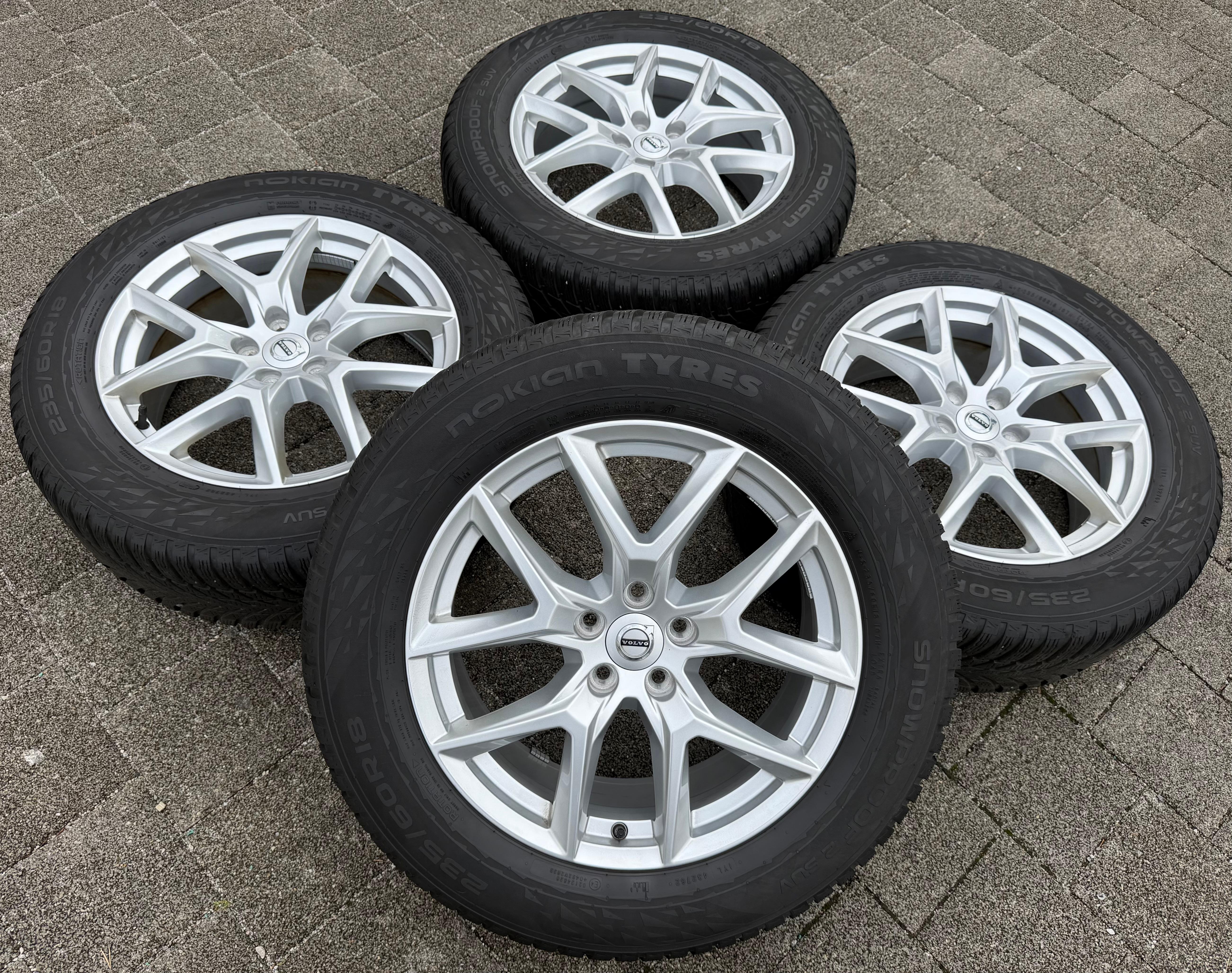 4 Original 18" Alu Winterräder Volvo XC60 II 31423851 235/60R18 107H NOKIAN 2025