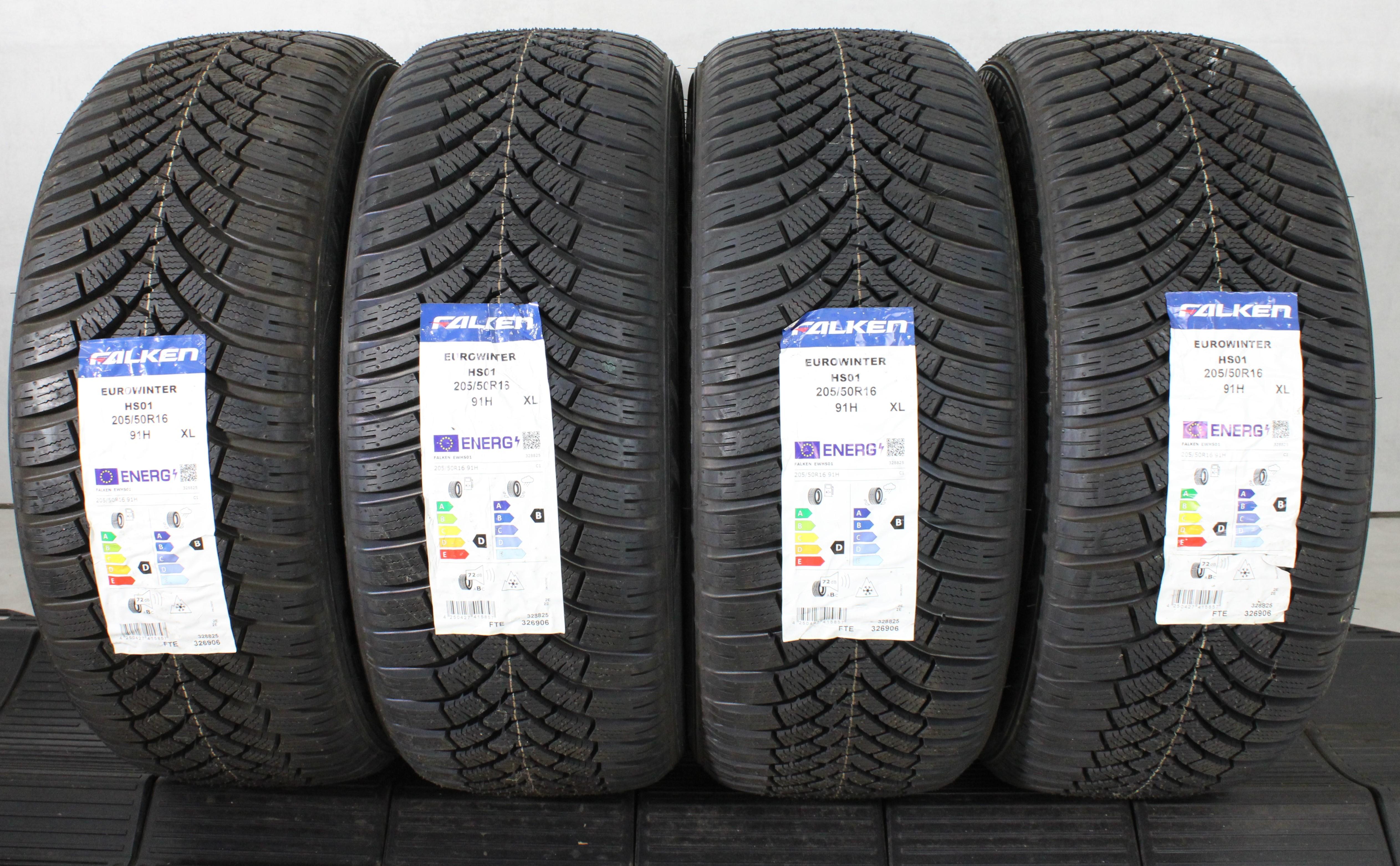 4 x 205/50R16 91H Winterreifen Falken Eurowinter HS01 2021 NEU