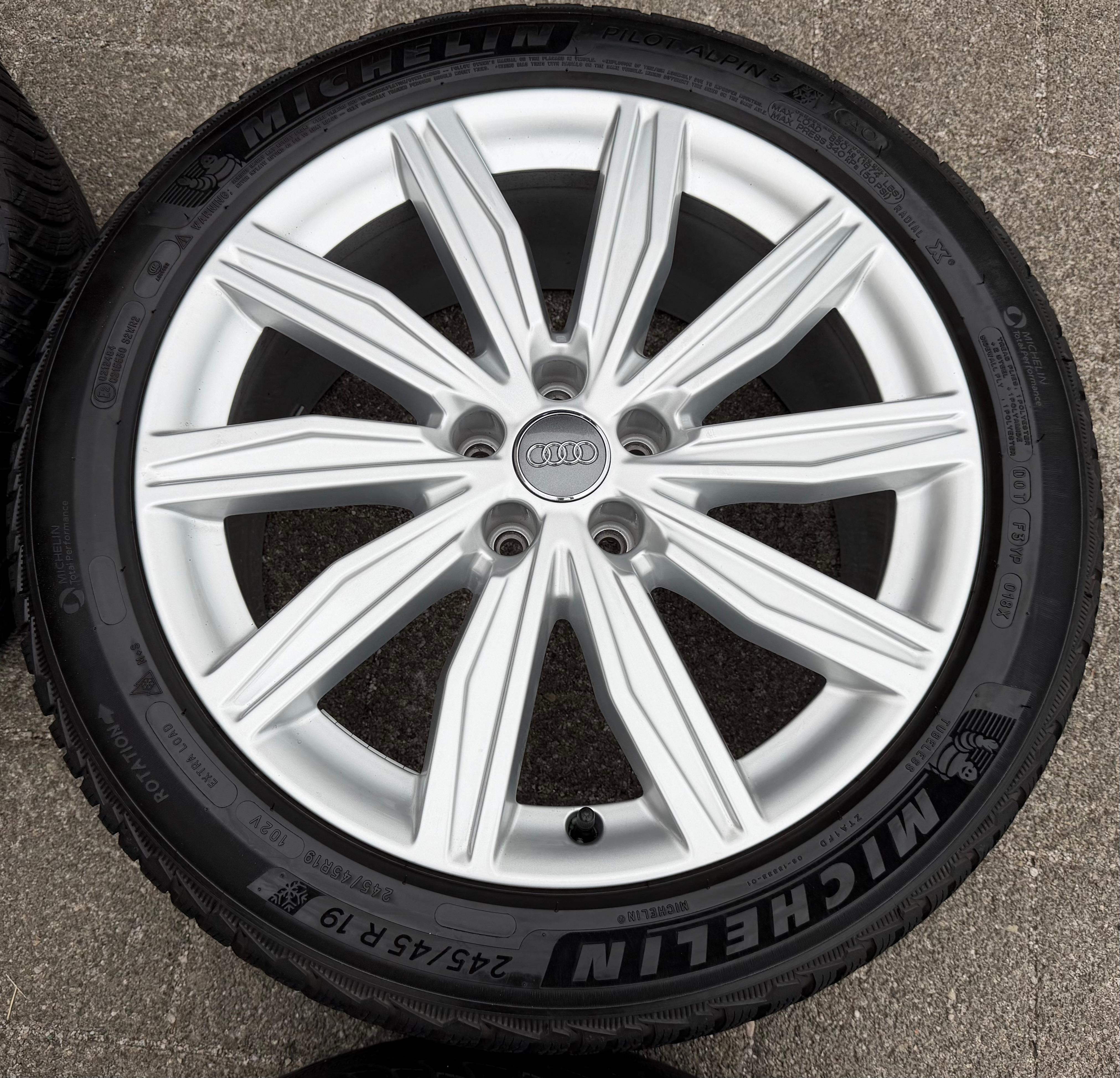4 Original 19" Alu Winterräder Audi A6 S6 C8 4K 4K0601025M 245/45R19 102V Michelin