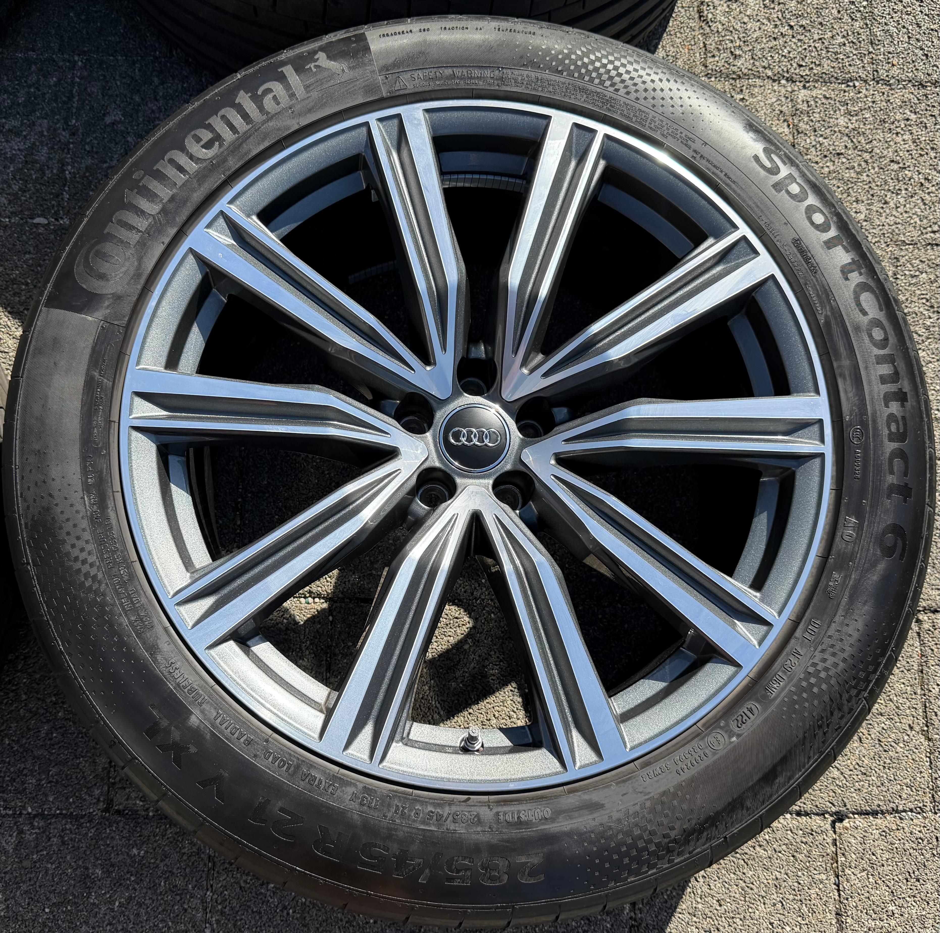 4 ruote estive in lega originali da 21" Audi Q8 SQ8 4M 4M8601025G 285/45R21 113Y RDKS