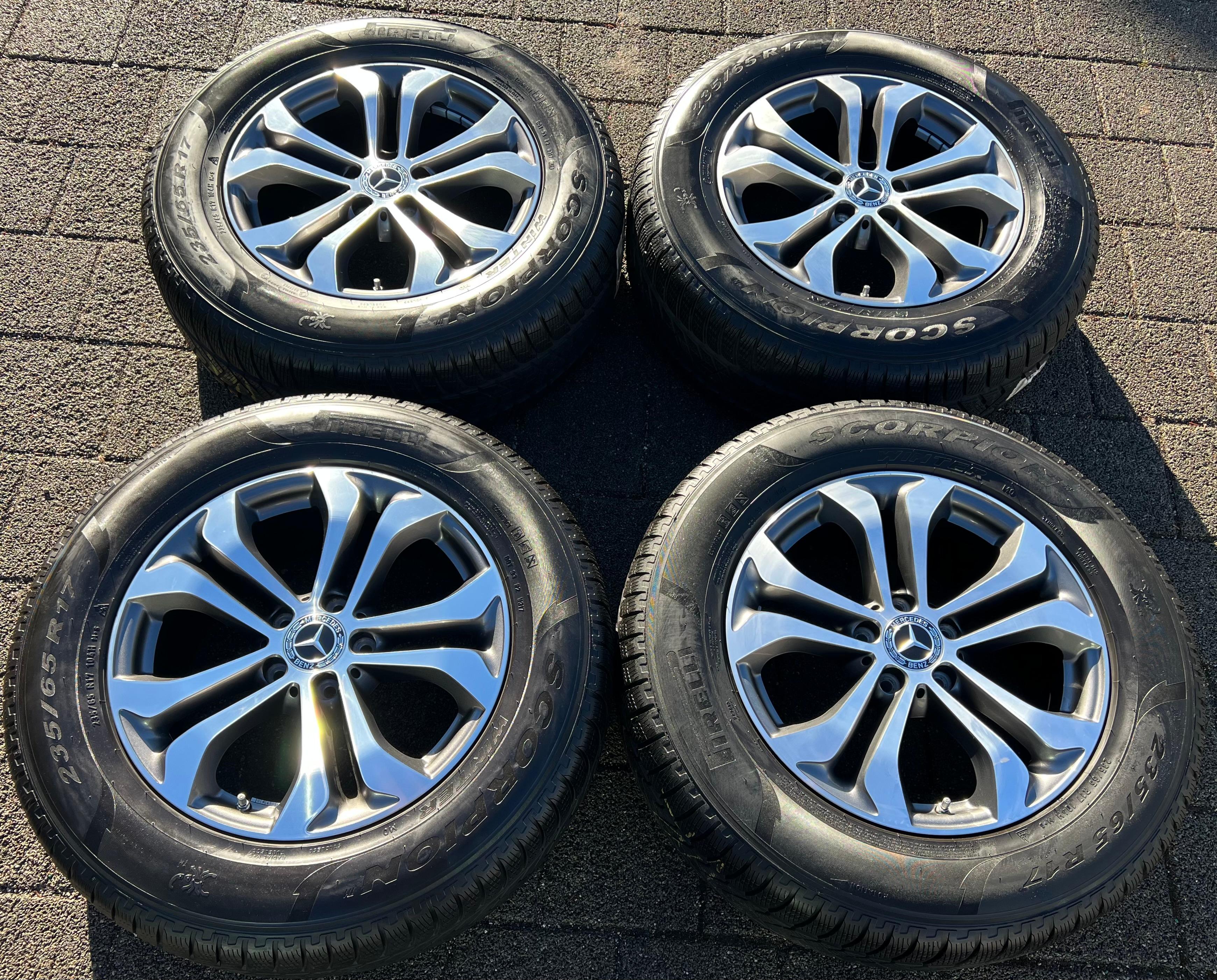 4 ORIGINAL 17" ALU WINTERRÄDER MERCEDES GLC X253 W253 RDKS 235/65R17 104H