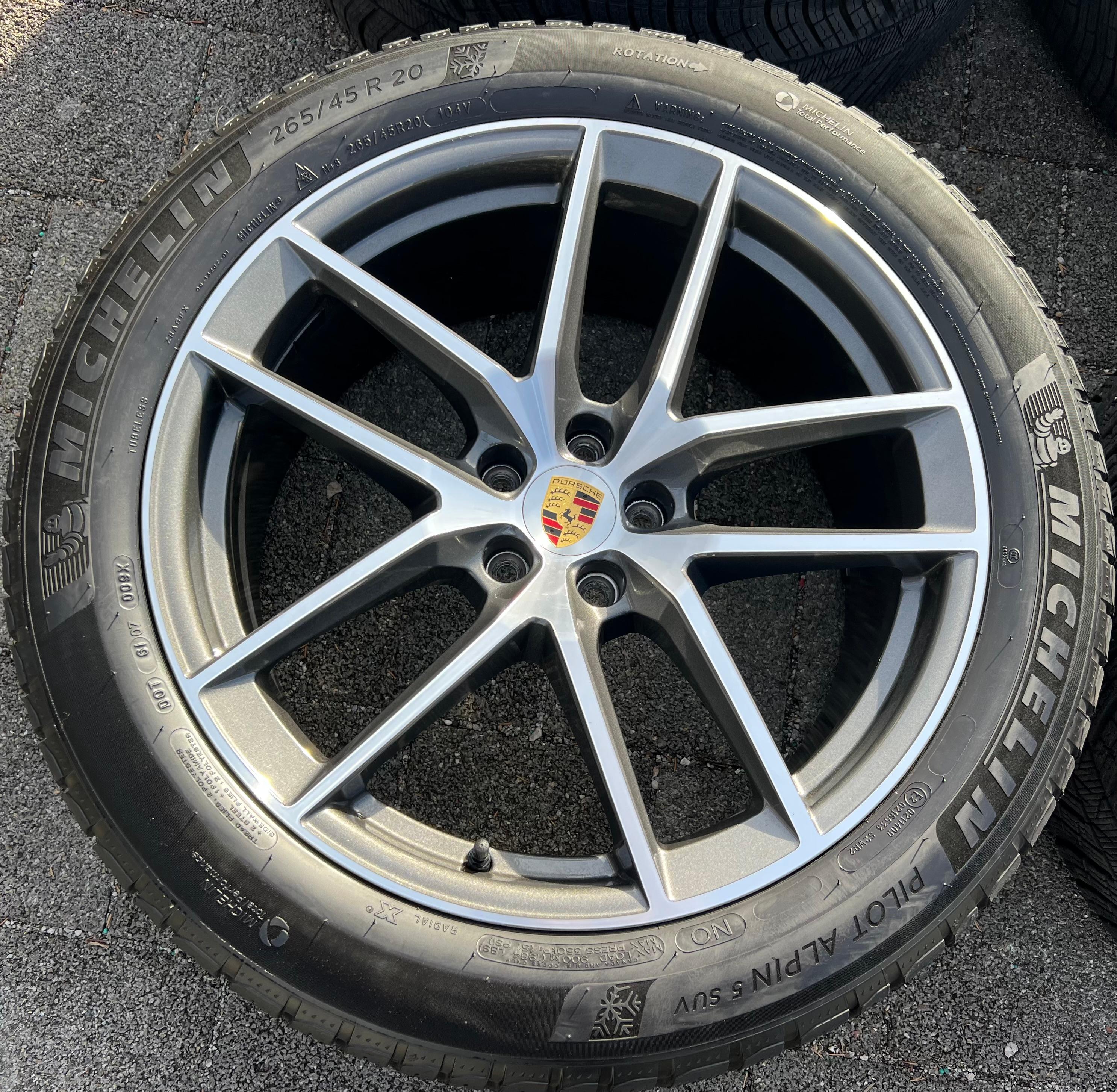 4 ORIGINAL 20" ALU WINTERRÄDER PORSCHE MACAN 265/45R20 104V 295/40R20 106V RDKS