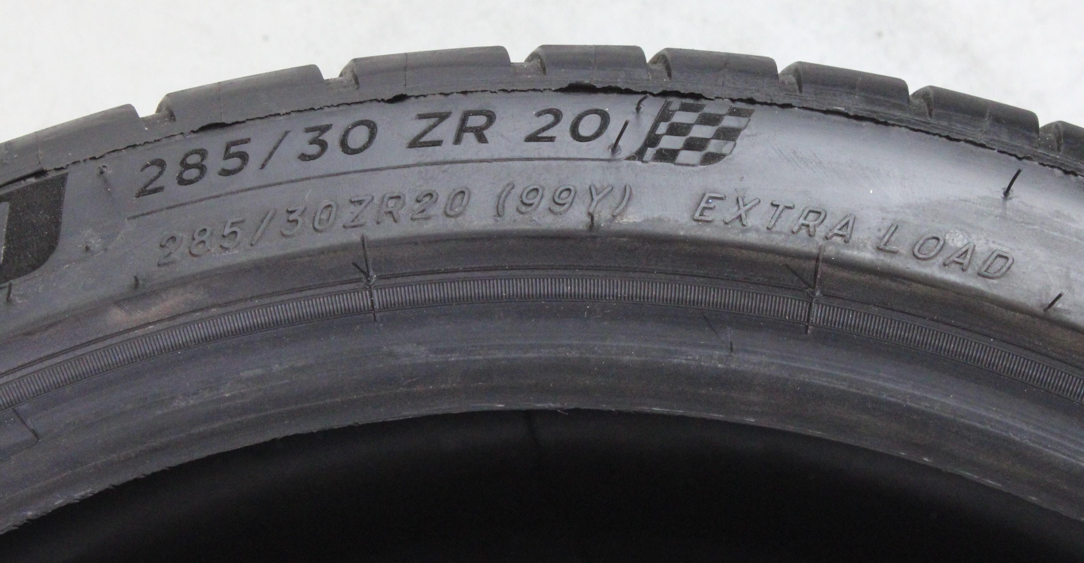 1 x 285/30R20 99Y Sommerreifen Michelin Pilot Sport 4S* 5,5-6mm 2022 XL