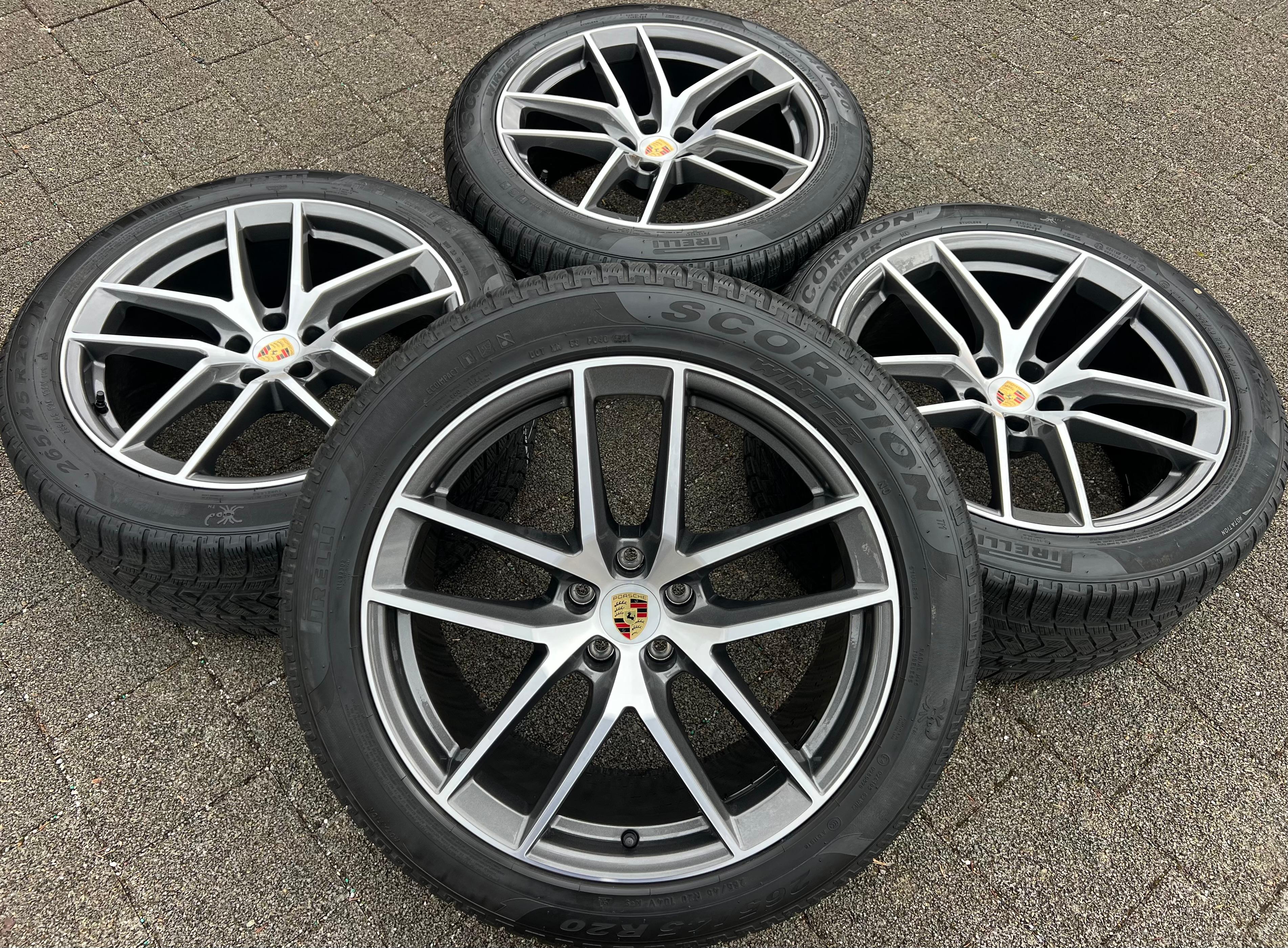4 ORIGINAL 20" ALU WINTERRÄDER PORSCHE MACAN 265/45R20 104V 295/40R20 106V RDKS