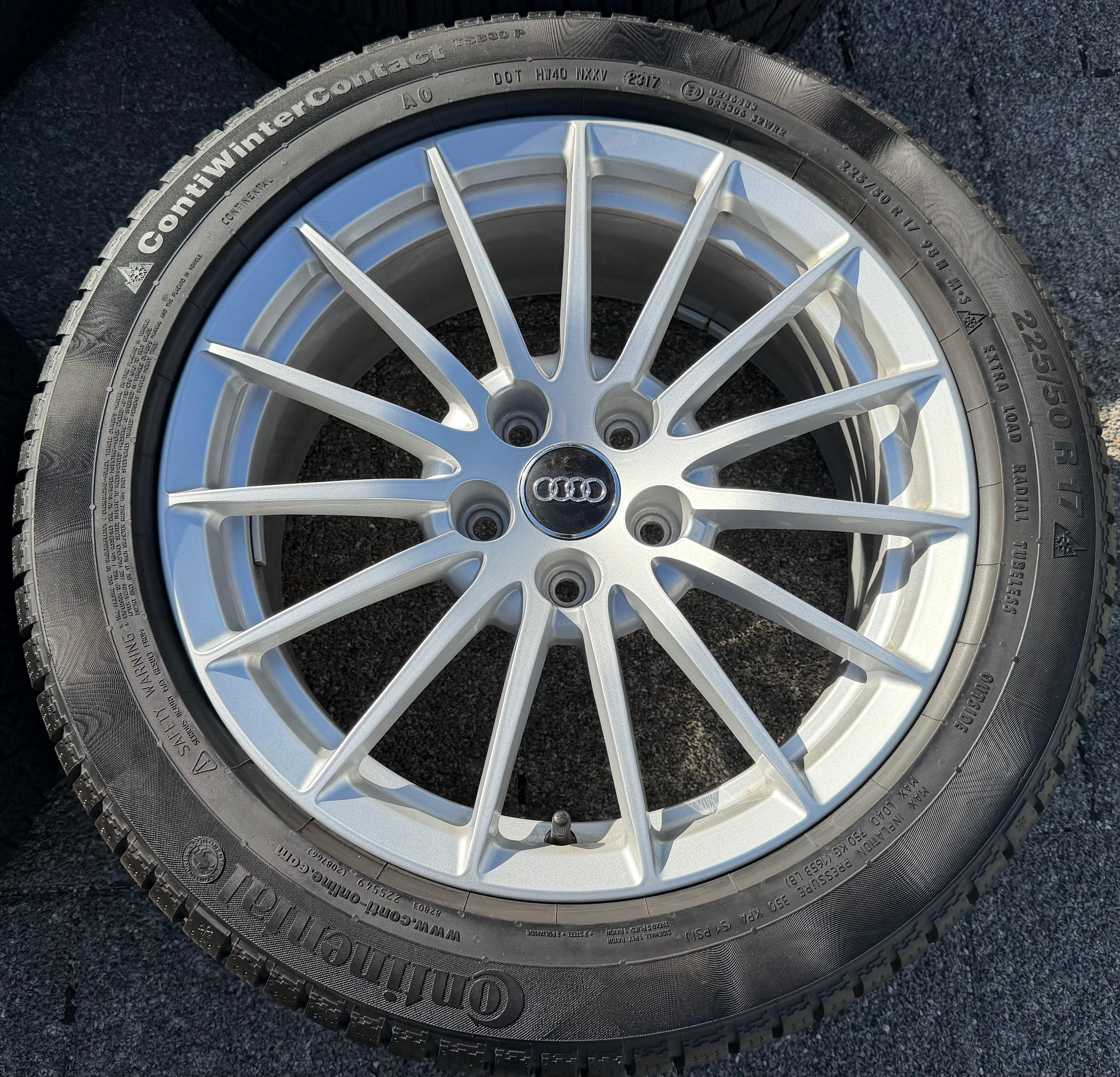 4 ORIGINAL 17" ALU WINTERRÄDER AUDI A5 F5 8W 225/50R17 98H 8W0601025AE CONTINENTAL