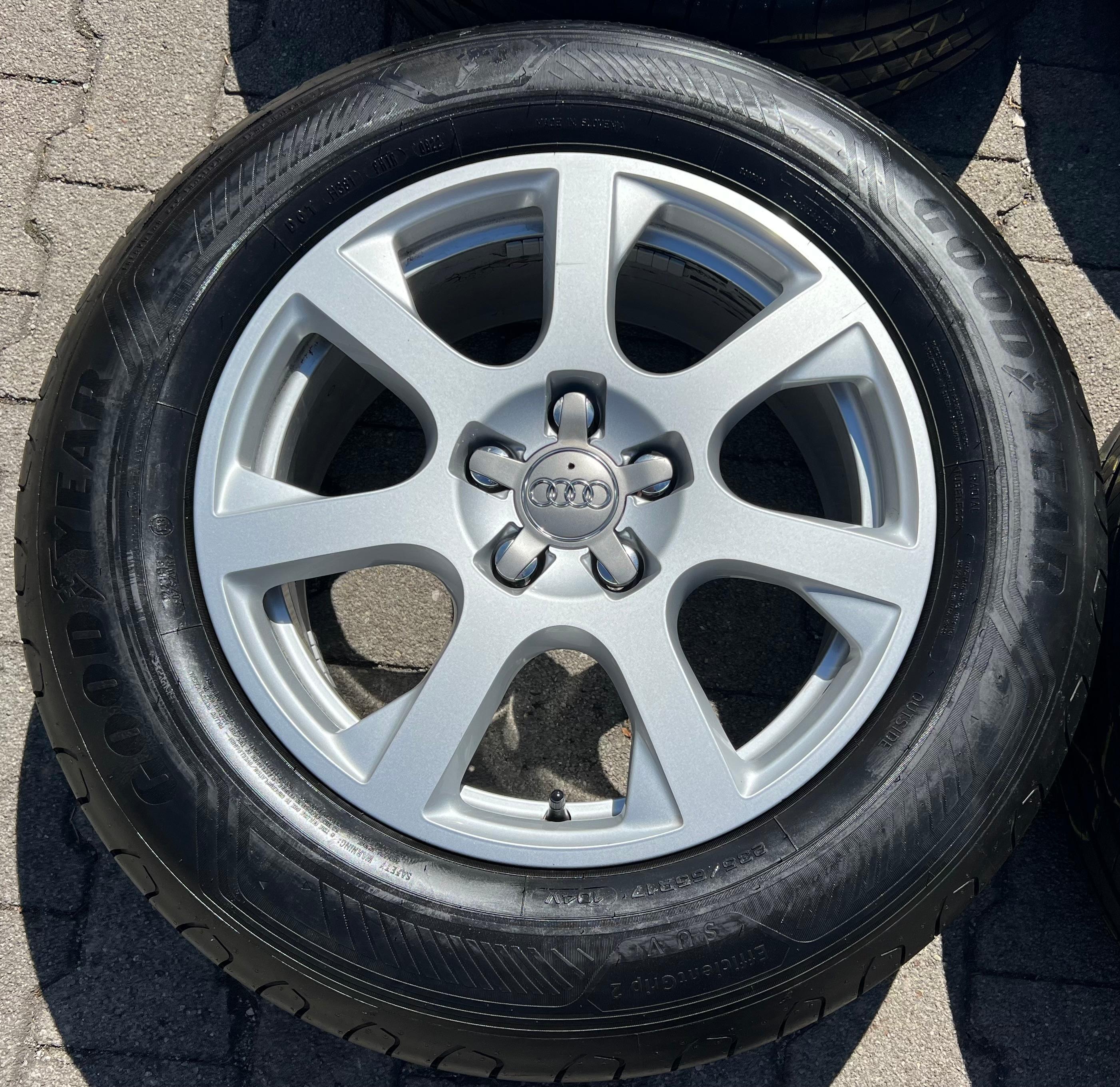 4 ROUES D'ÉTÉ ORIGINALES 17" ALU AUDI Q5 8R 235/65R17 104V GOODYEAR 2022 FRANCO DOMICILE