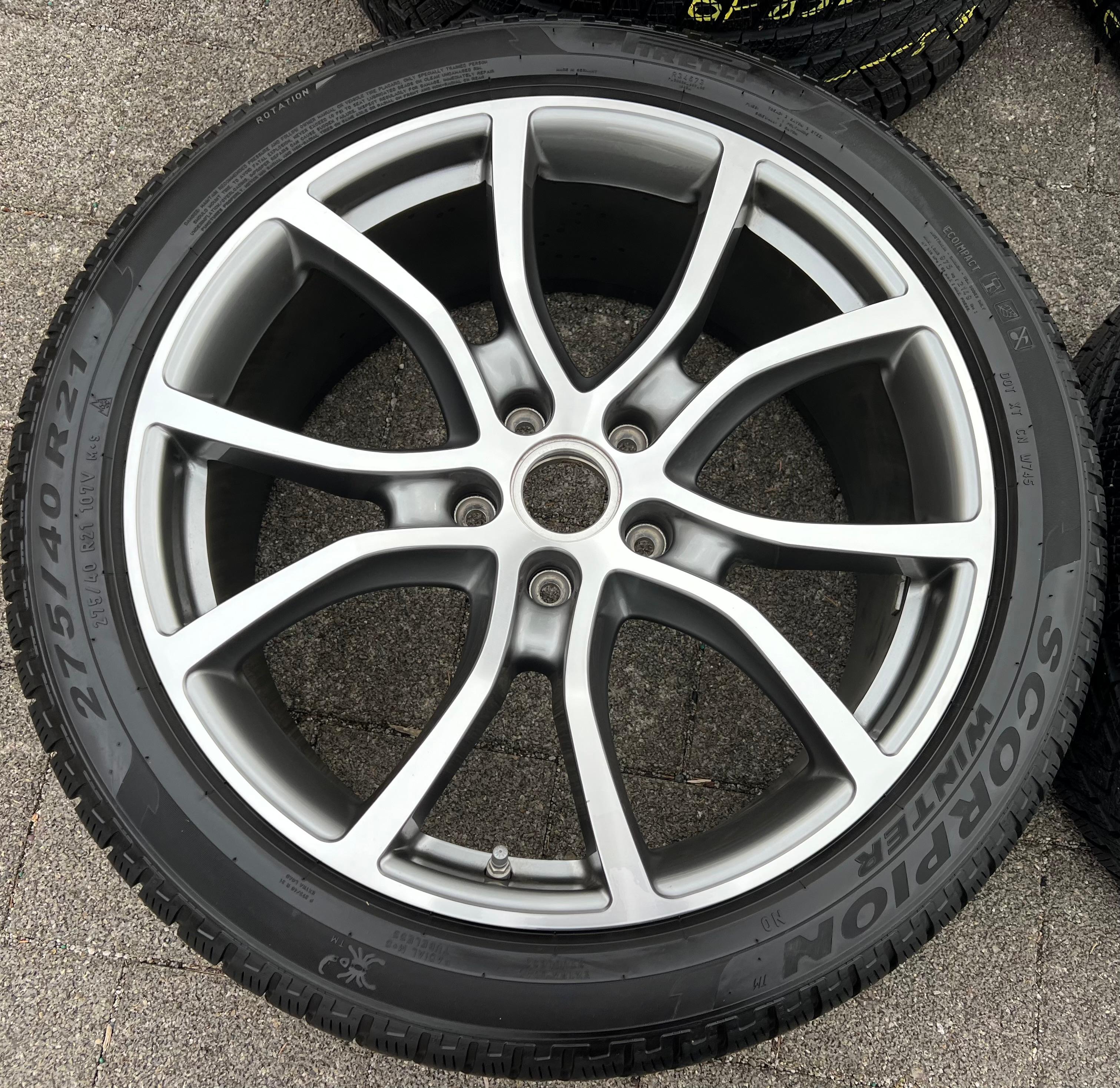 4 ORIGINAL 21" ALU WINTERRÄDER PORSCHE CAYENNE COUPE E3 9Y CONTINENTAL TOP