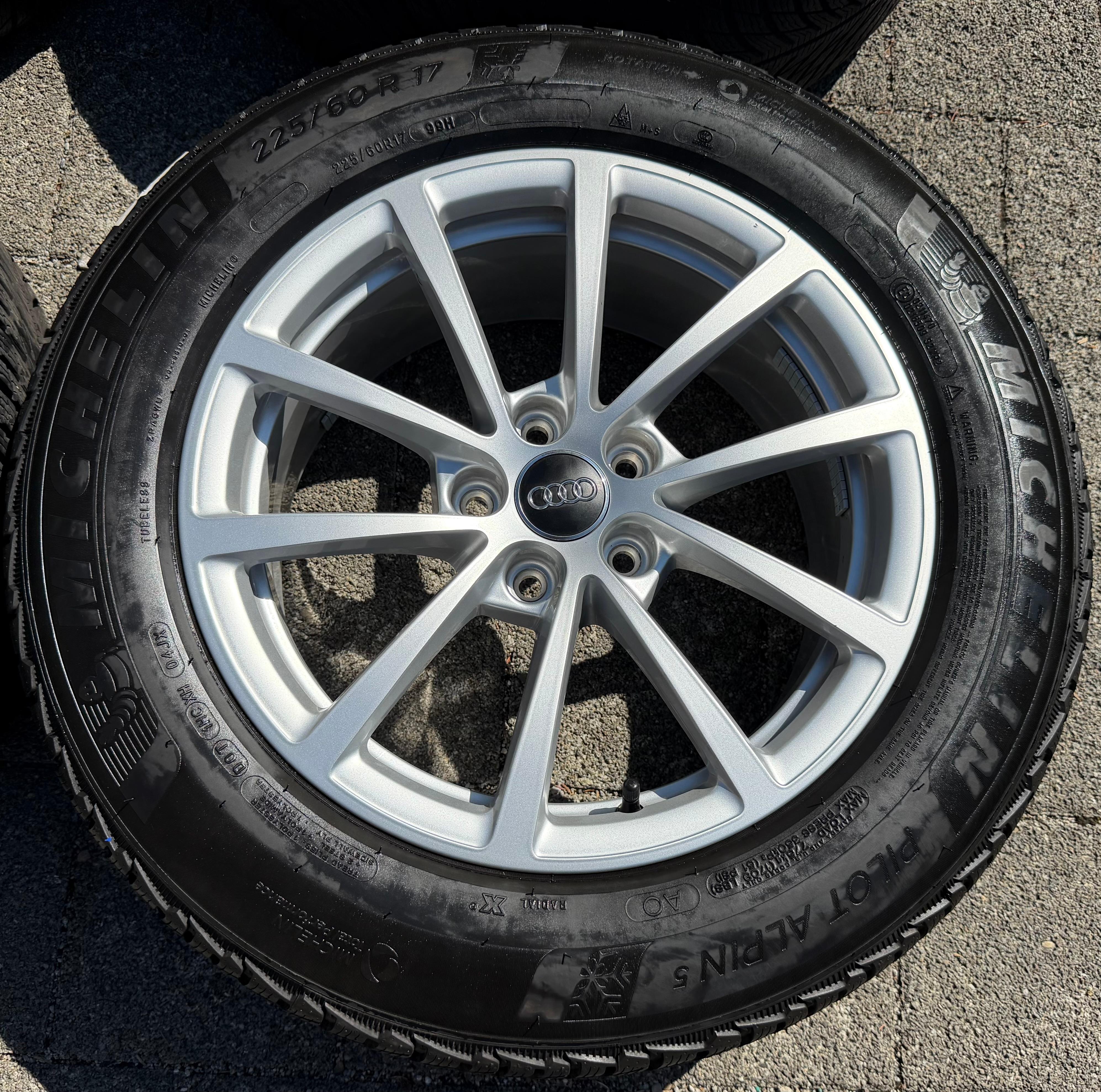 4 roues hiver complètes en aluminium d’origine 17" Audi A6 4K C8 F2 225/60R17 99H 4K0601025 Michelin