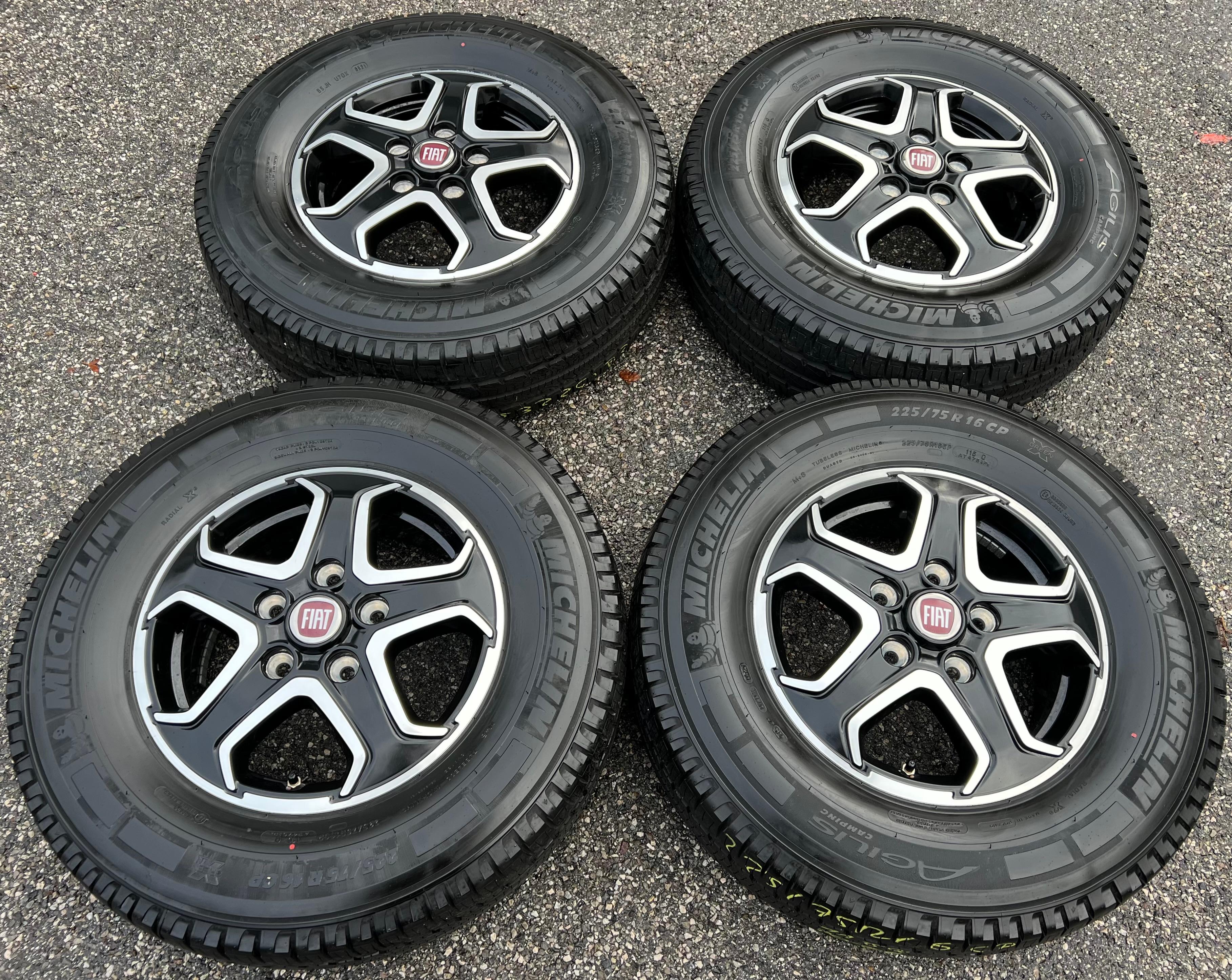 4 RUEDAS DE VERANO ORIGINALES ALU FIAT DUCATO 5x130 225/75R16CP 116Q MICHELIN 139916808