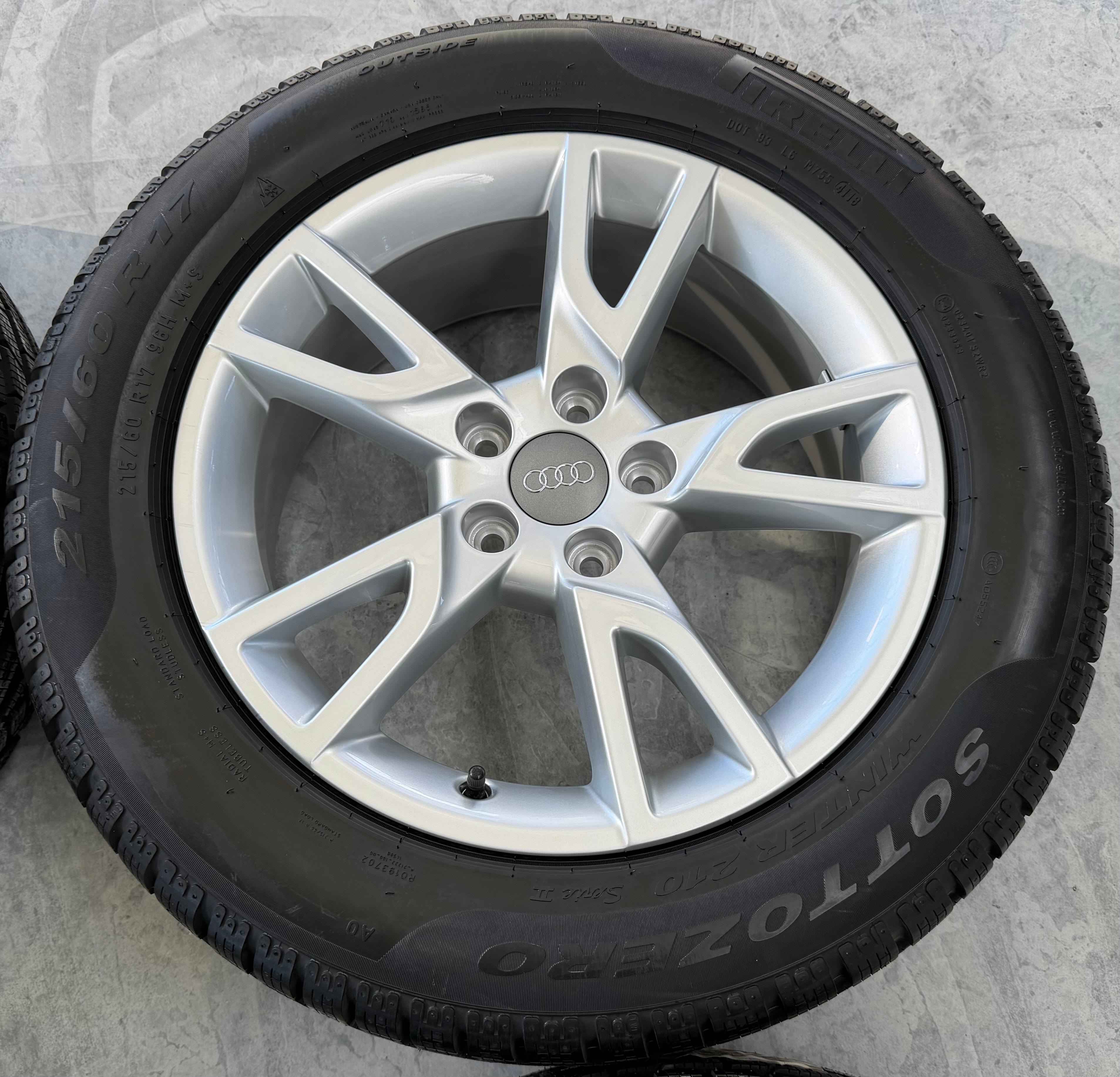 4 Original 17" Alu Winterräder Audi Q3 8U 8U0071497 215/60R17 96H Pirelli