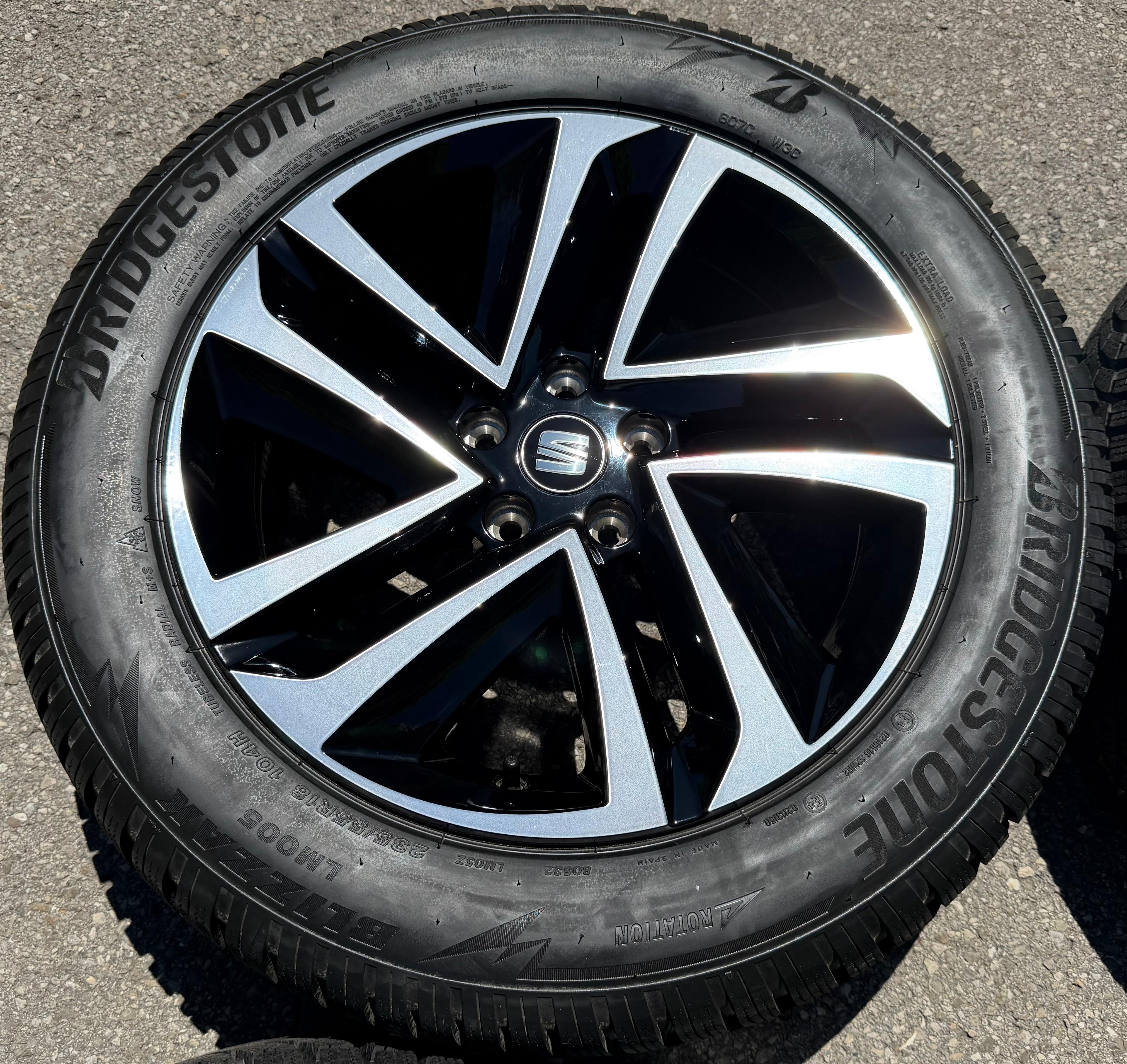 4 Original 18" Alu Winterräder Seat Tarraco 5FJ601025C 235/55R18 104H Bridgestone NEU