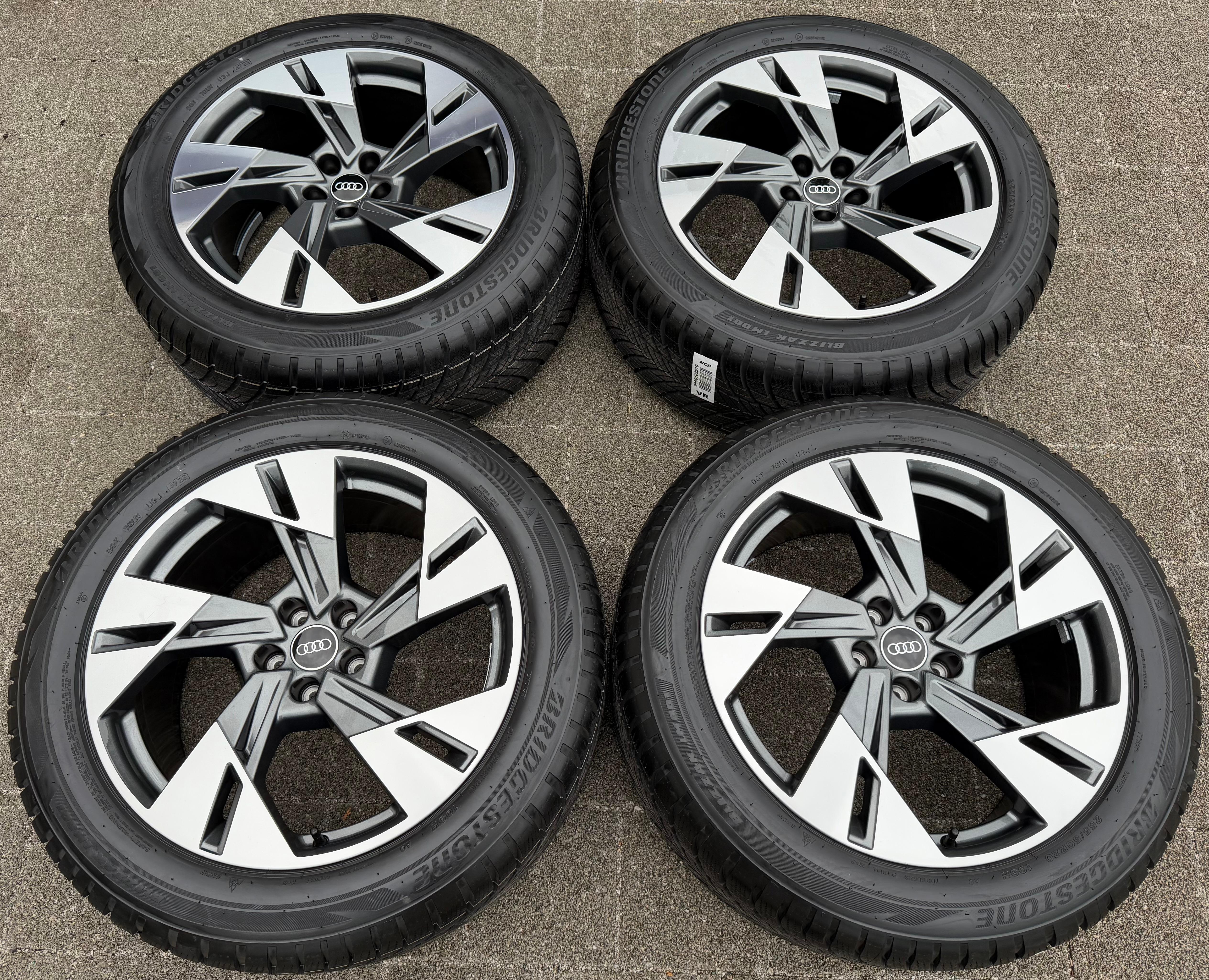 4 llantas de aluminio originales de invierno de 20" para Audi E-Tron Q8, Etron 4KE601025AP, 255/50R20, 109V, NUEVAS