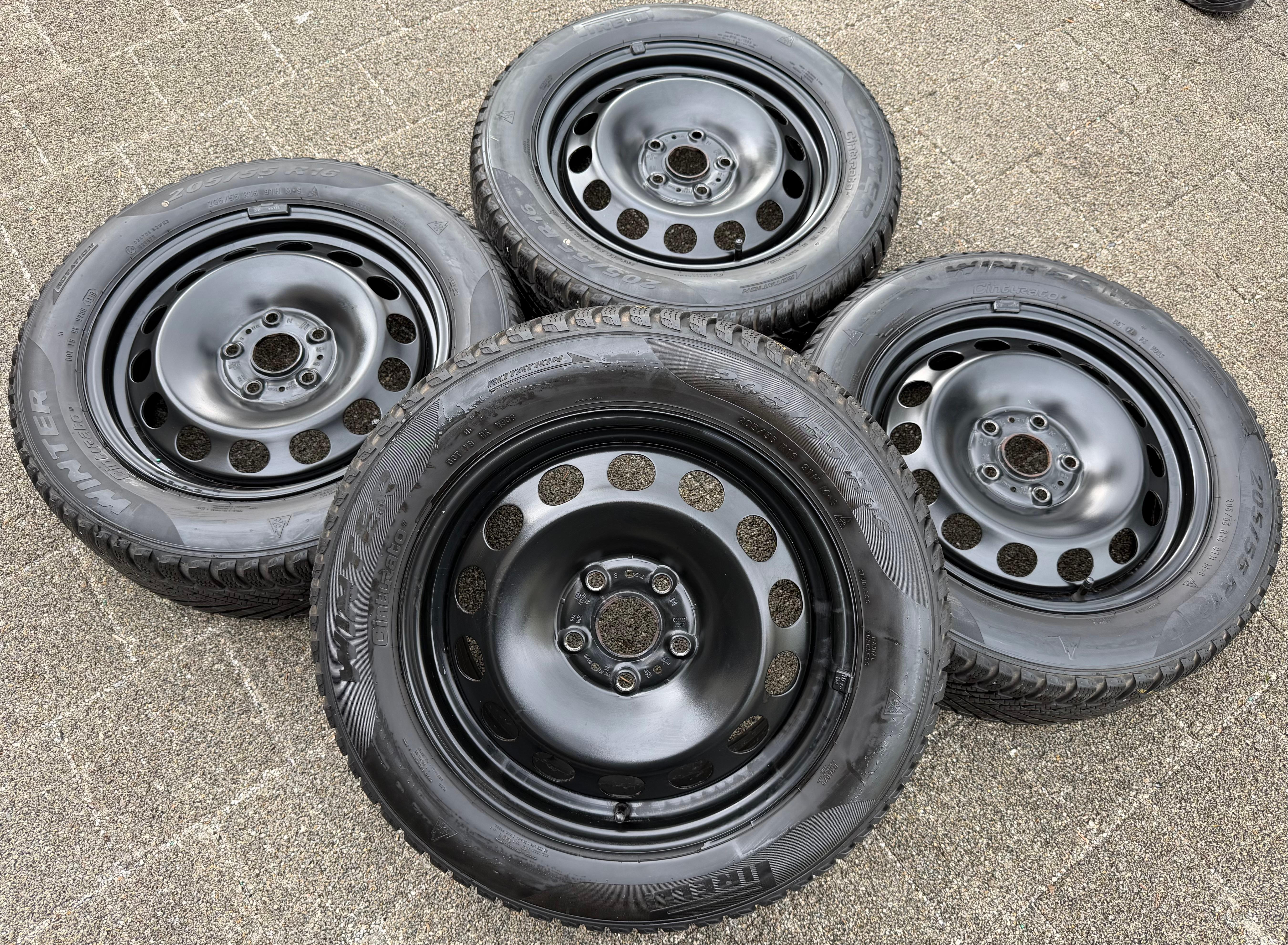 4 Winterräder VW Golf 7 Audi A3 8V Seat Leon 5F Skoda Octavia 5E 205/55R16 91H Pirelli