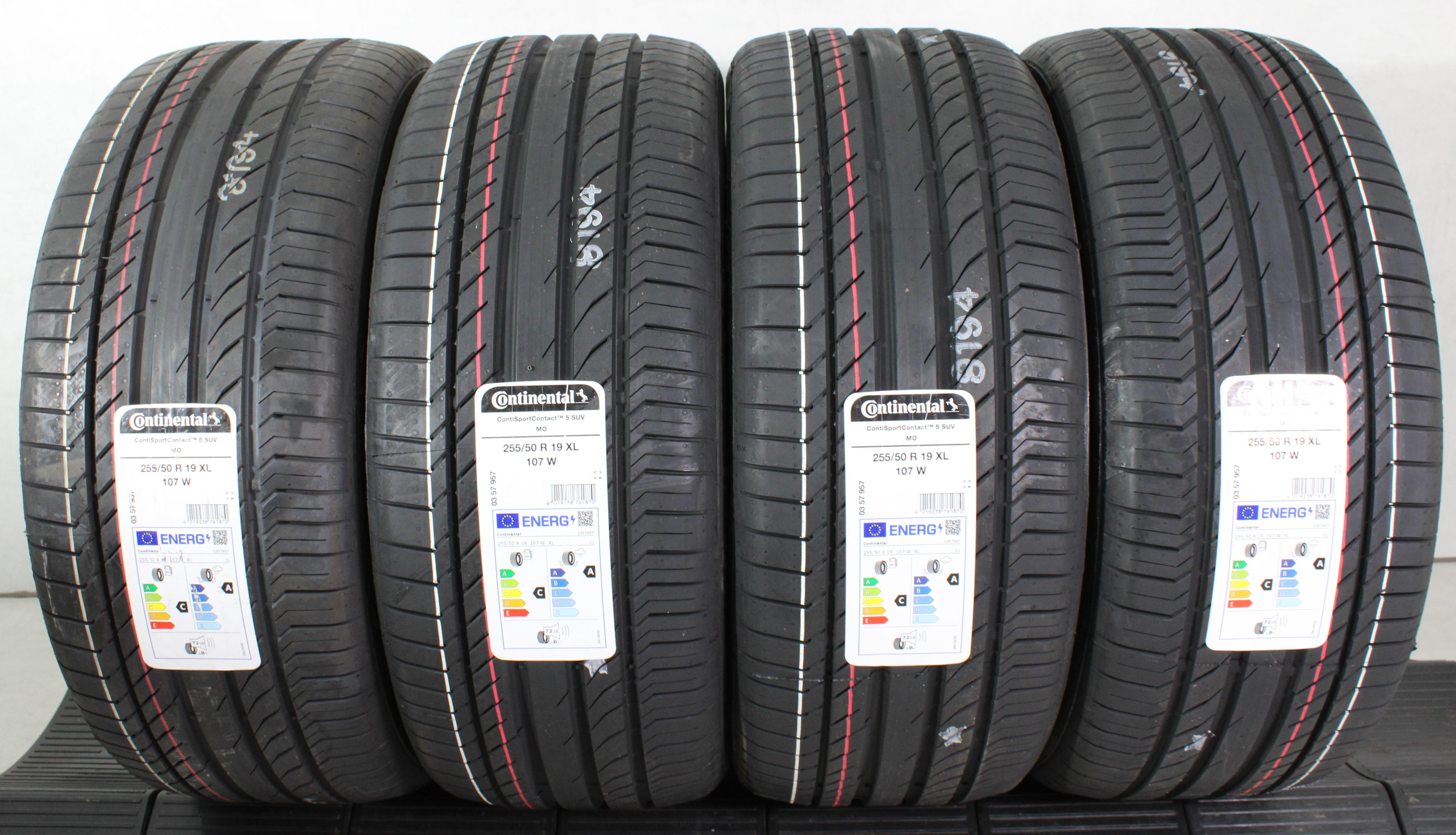 4 x 255/50R19 107W Sommerreifen Continental Sport Contact 5 2023 XL NEU
