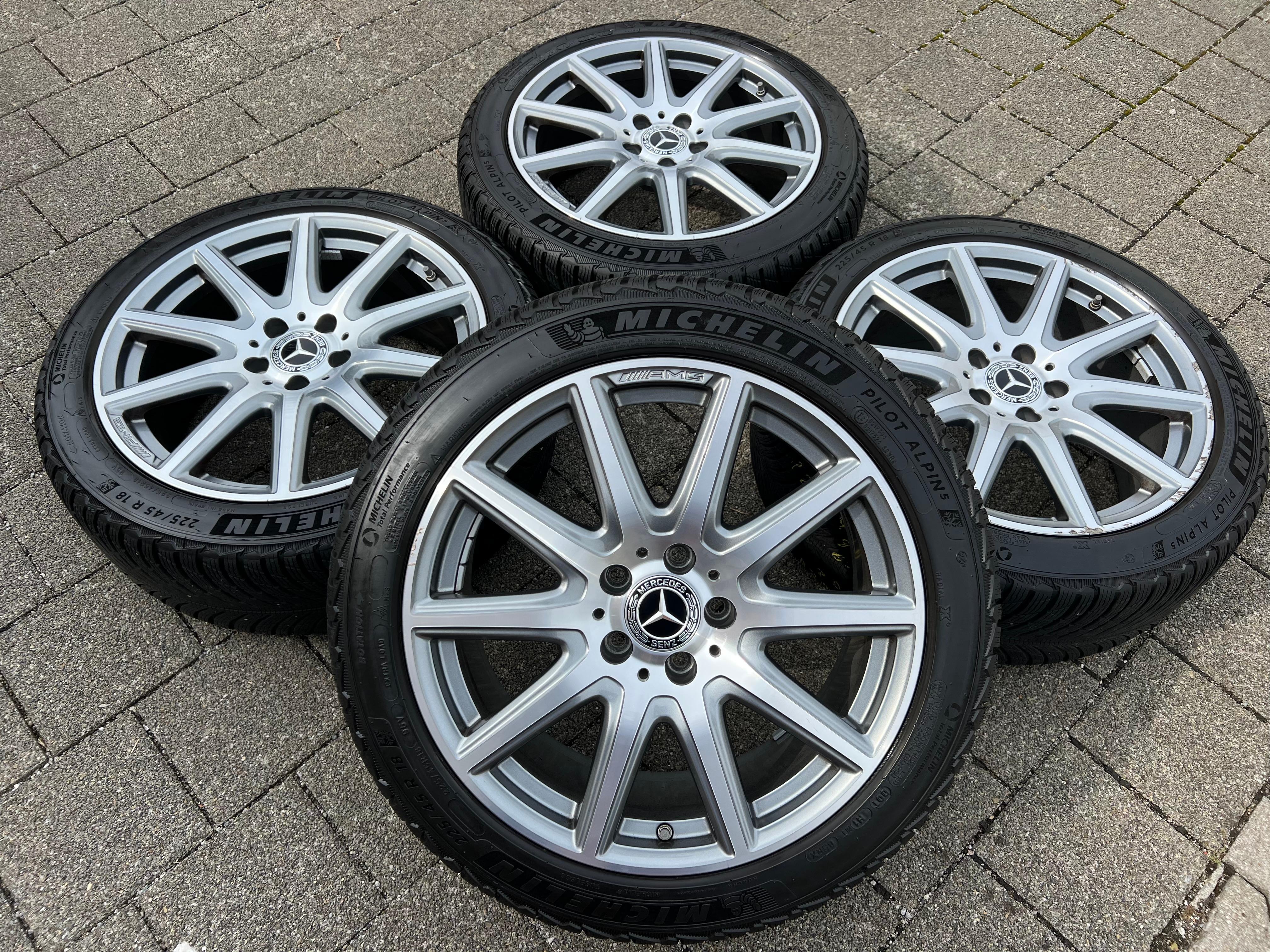 4 ORIGINELE 18" ALUMINIUM WINTERWIELEN MERCEDES A-KLASSE F2A 177 B-KLASSE F2B W247 CLA W118 A1774010600
