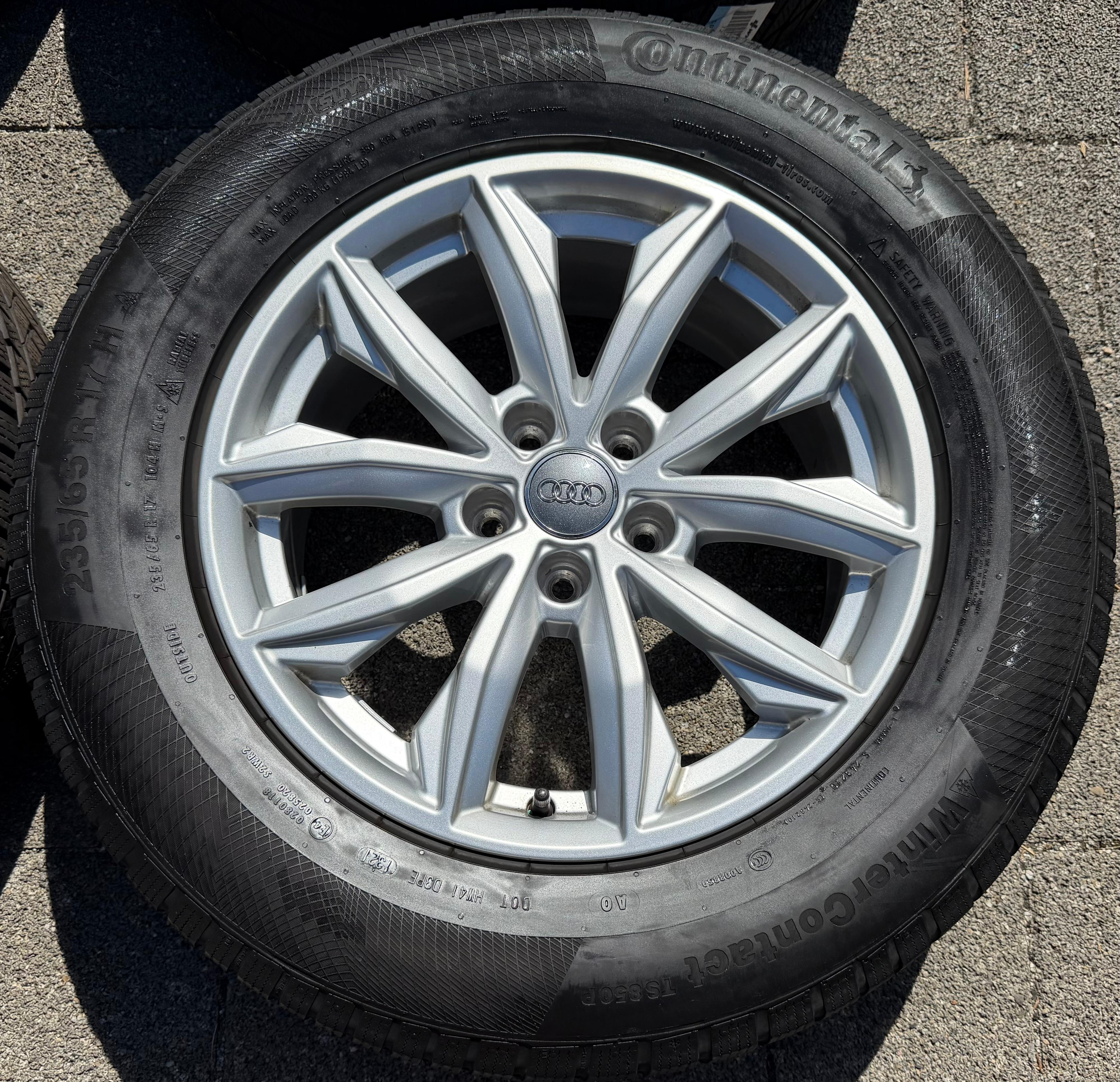 4 Original 17" Alu Winterräder Audi Q5 FY 80A601025J 7x17 ET34 235/65R17 104H Continental