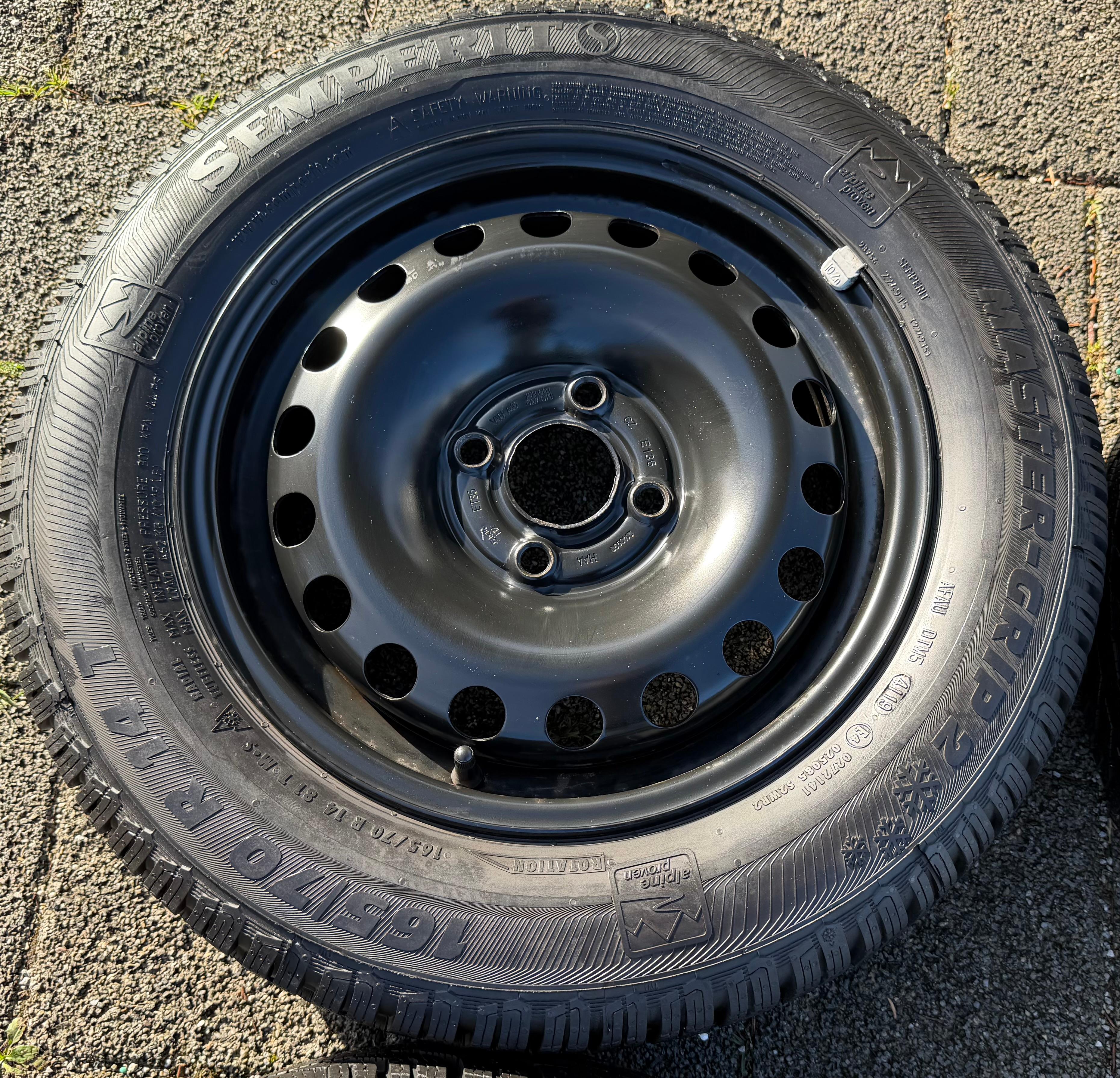 4 Winterräder VW UP UP! SEAT MII Skoda Citigo 165/70R14 81T Semperit 1S0601027
