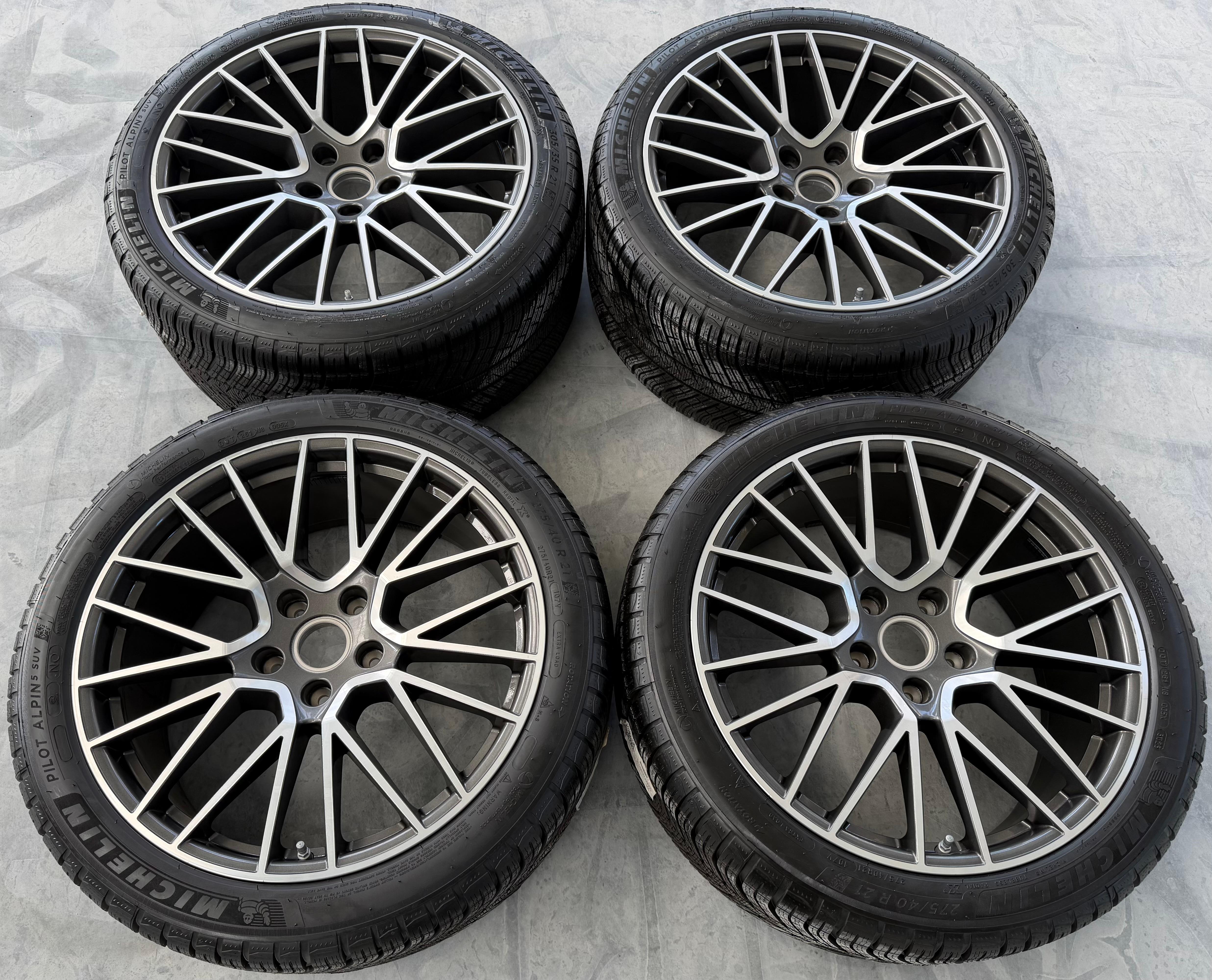 4 Original 21" Alu Winterräder Porsche Cayenne 9YA Michelin RDKS 9Y0601025BF 9Y3601025AC