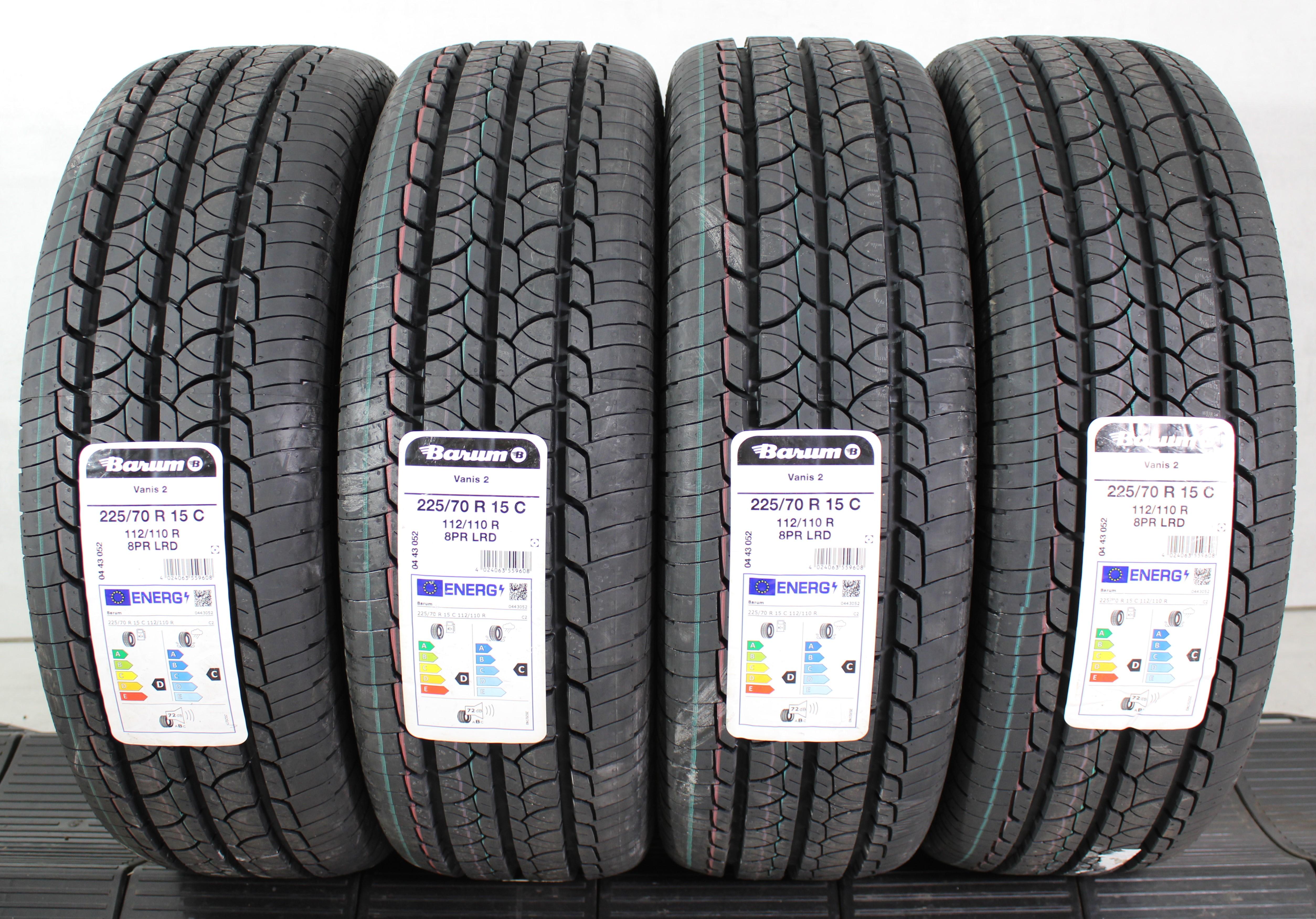 4 x 225/70R15C 112/110R Zomerbanden Barum Vanis 2 3x2021/1x2020 NIEUW Freiahus