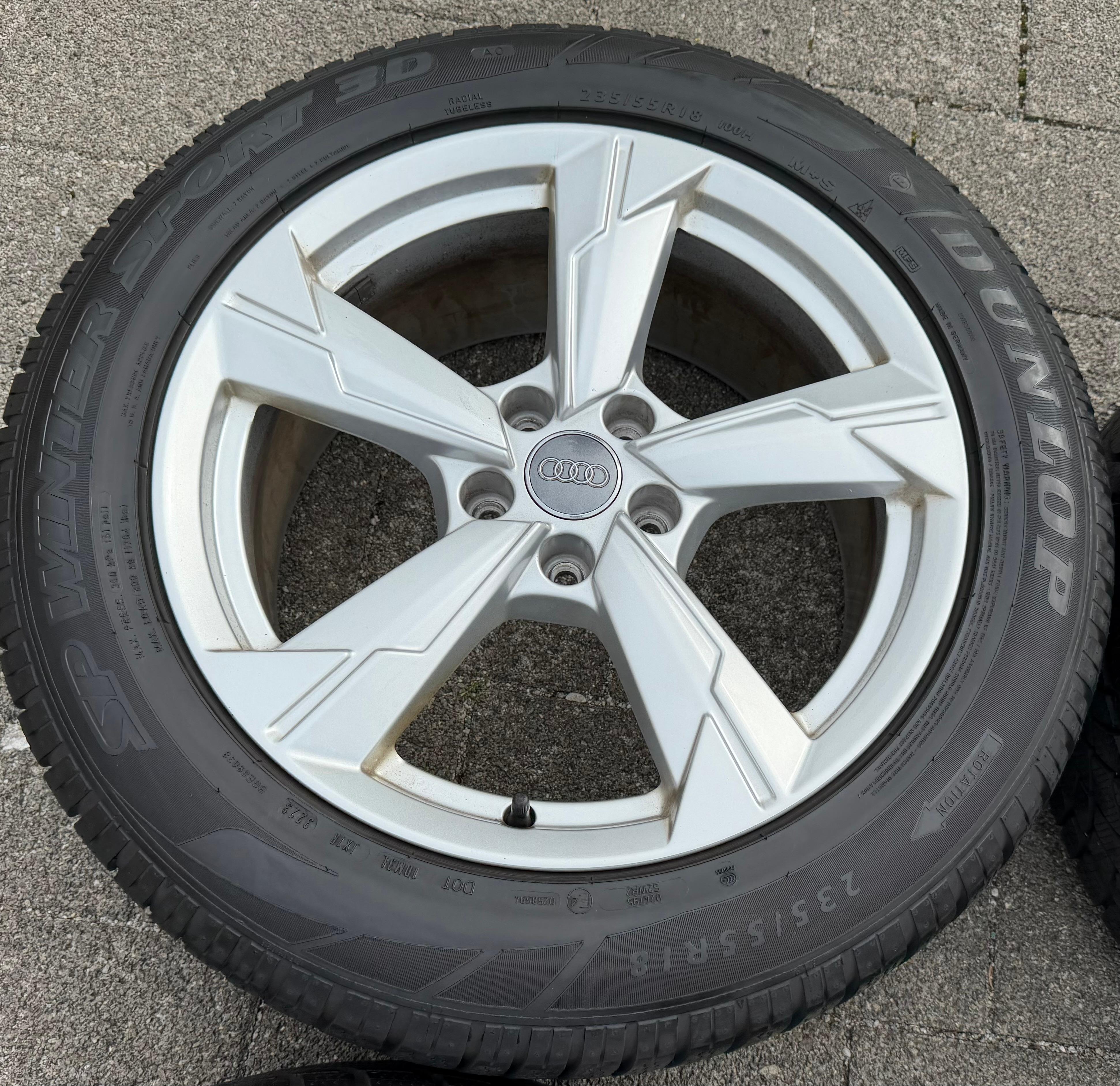 4 Original 18" Alu Winterräder Audi A6 Allroad 4K C8 4K0601025D 235/55R18 100H Dunlop