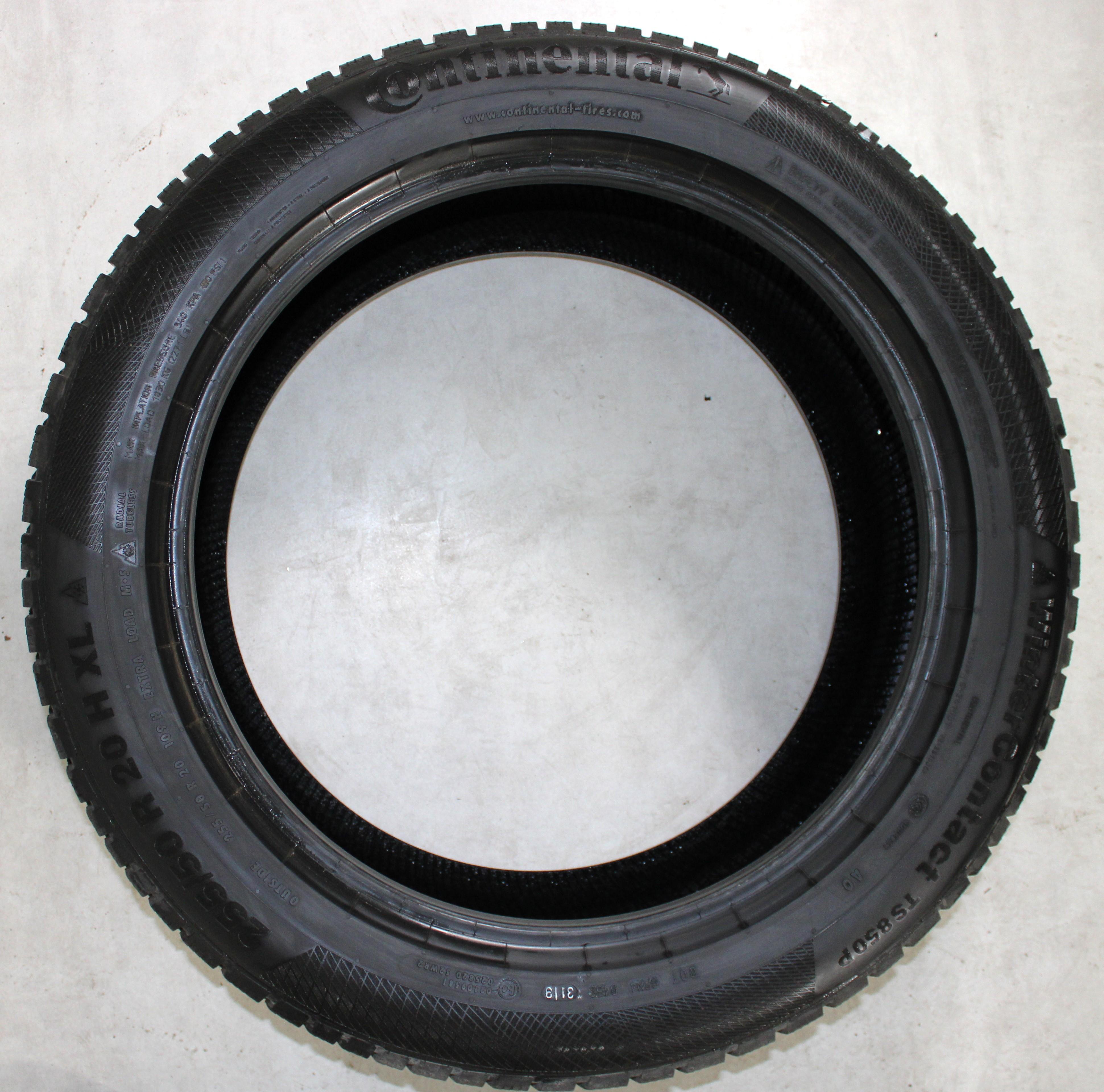 4 x 255/50R20 109H Winterreifen Continental Winter Contact TS850P 7,5-8mm 3x2018/1x2019 AO