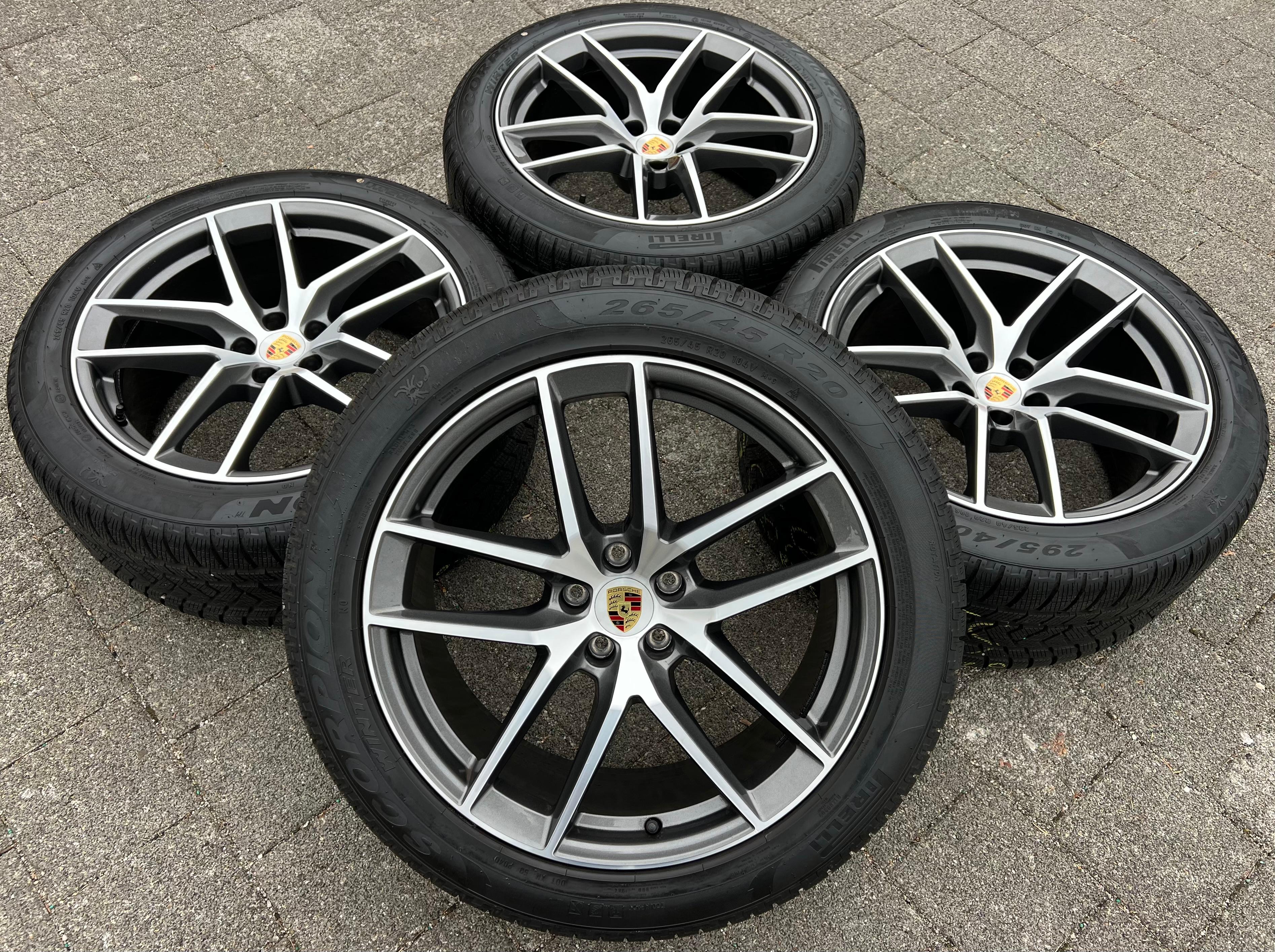 4 ORIGINAL 20" ALU WINTERRÄDER PORSCHE MACAN 265/45R20 104V 295/40R20 106V RDKS