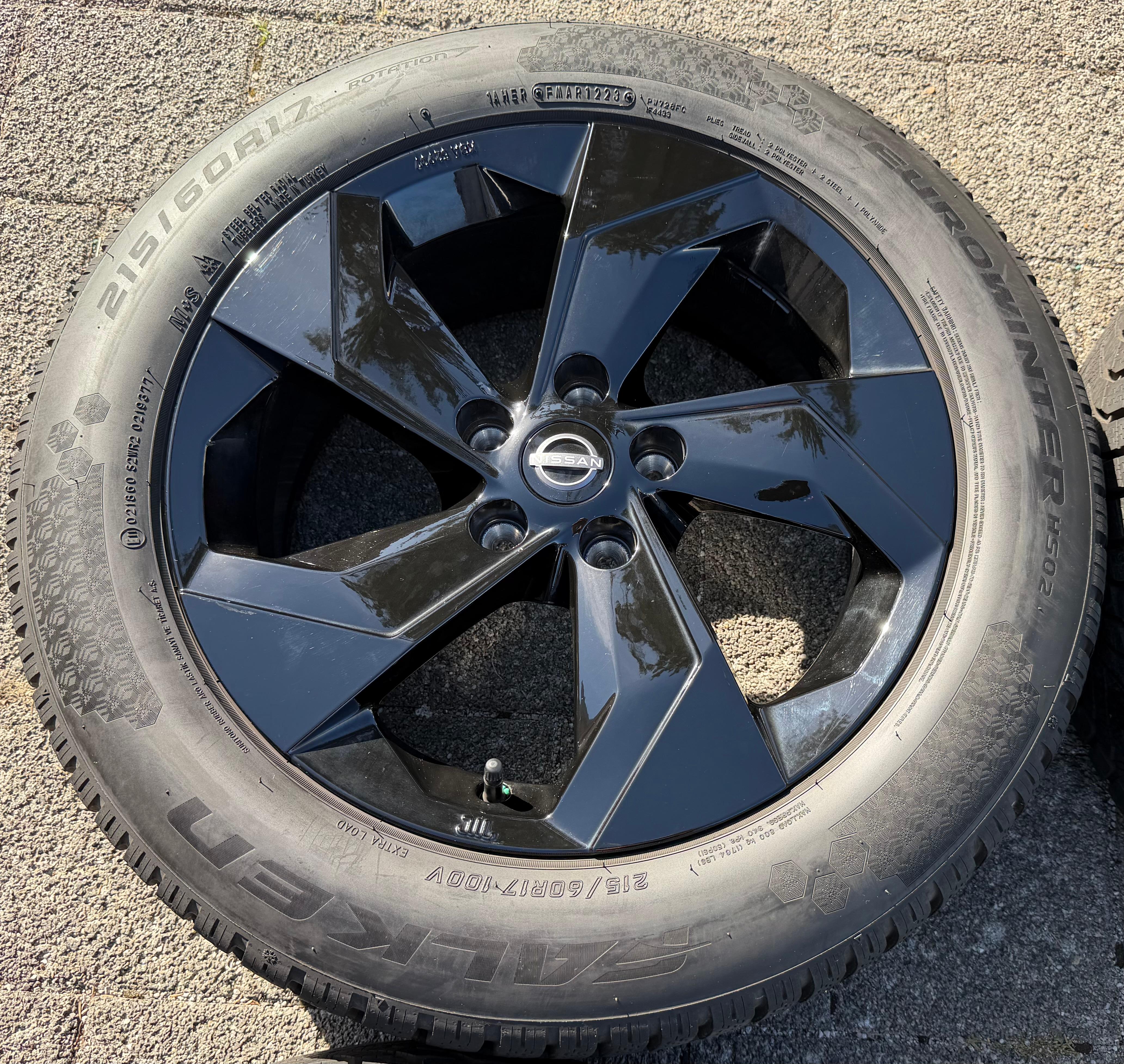 4 Original 17" Alu Winterräder Nissan Qashqai II J11 KB409-HV200 215/60R17 RDKS