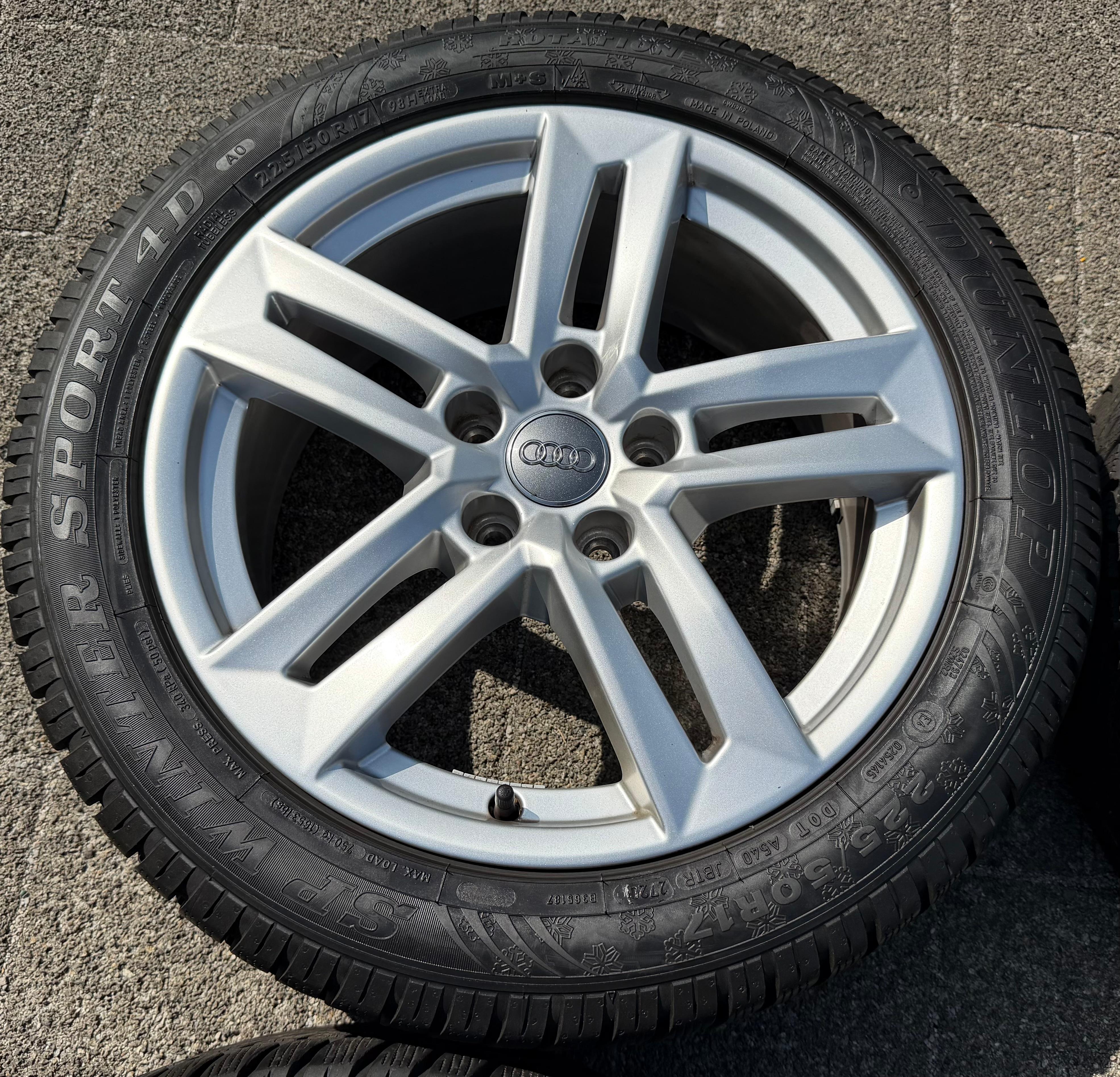 4 Original 17" Alu Winterräder Audi A4 B9 8W 8W0601025P 225/50R17 98H Dunlop 2020