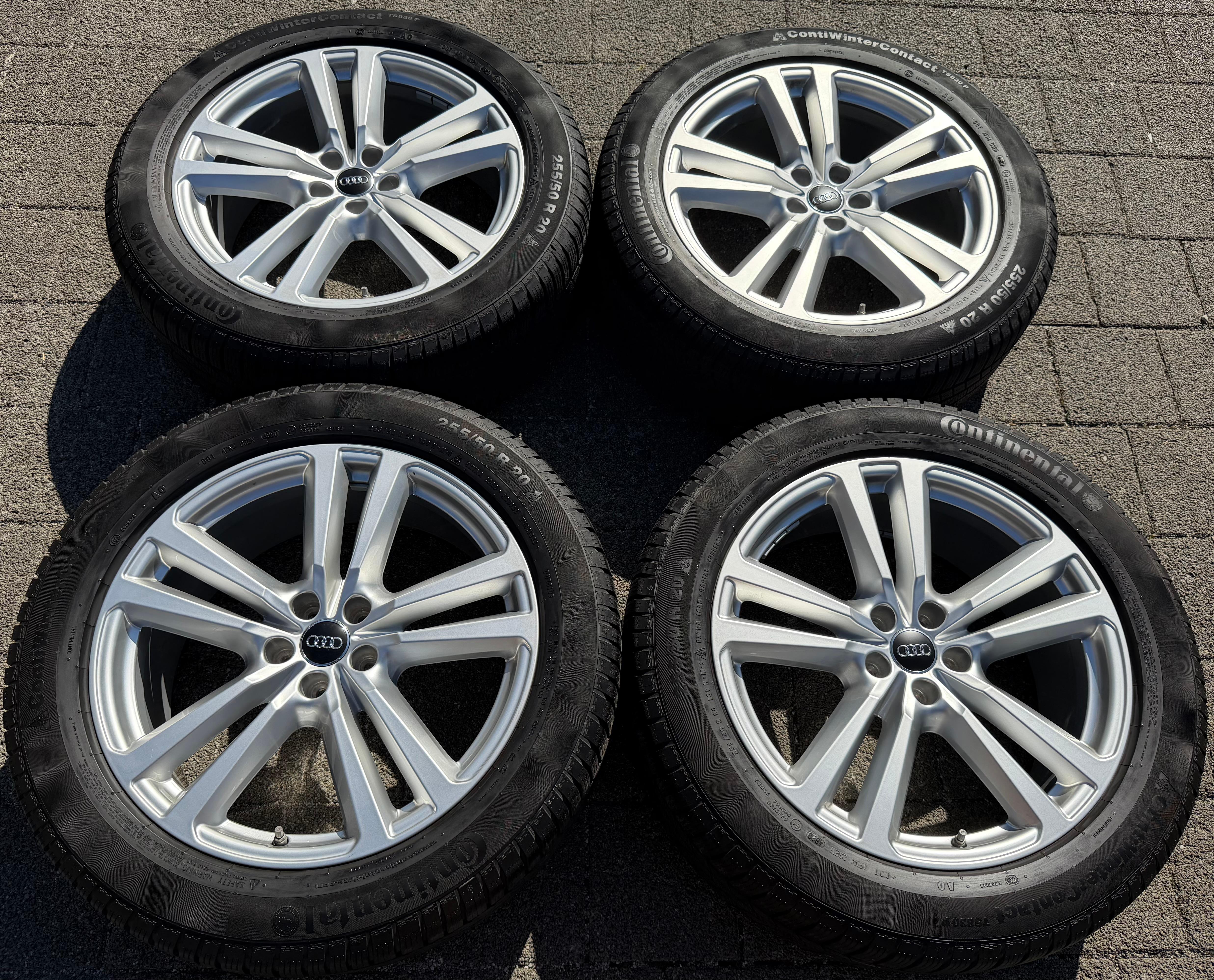 4 Original 20" Alu Winterräder Audi Q7 4M 255/50R20 109H 4M0601025G Winterreifen